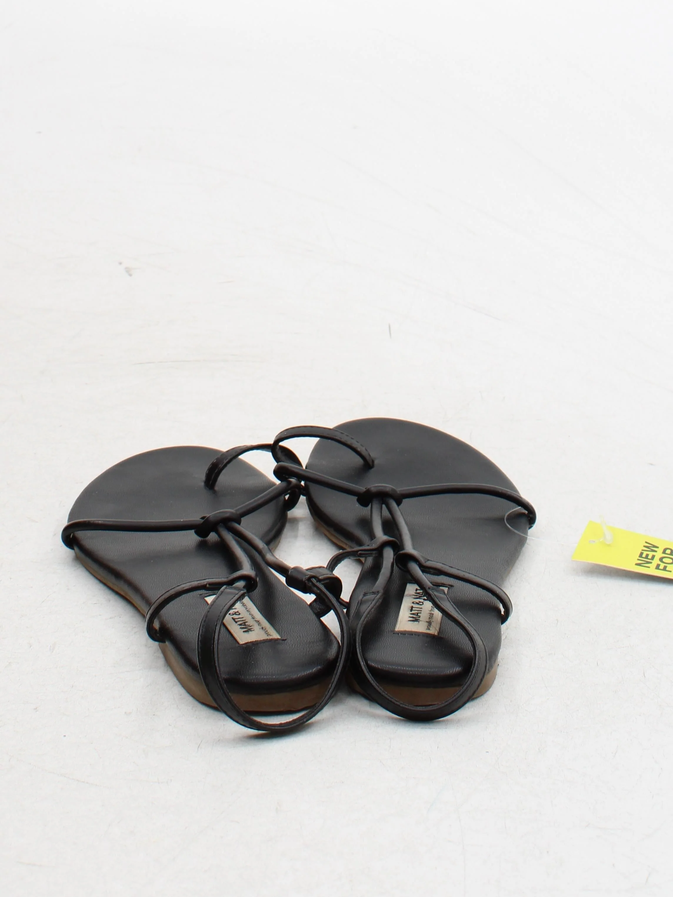 Matt & Nat Women's Sandals UK 6.5 Black 100% Faux Leather Strappy - Image 3