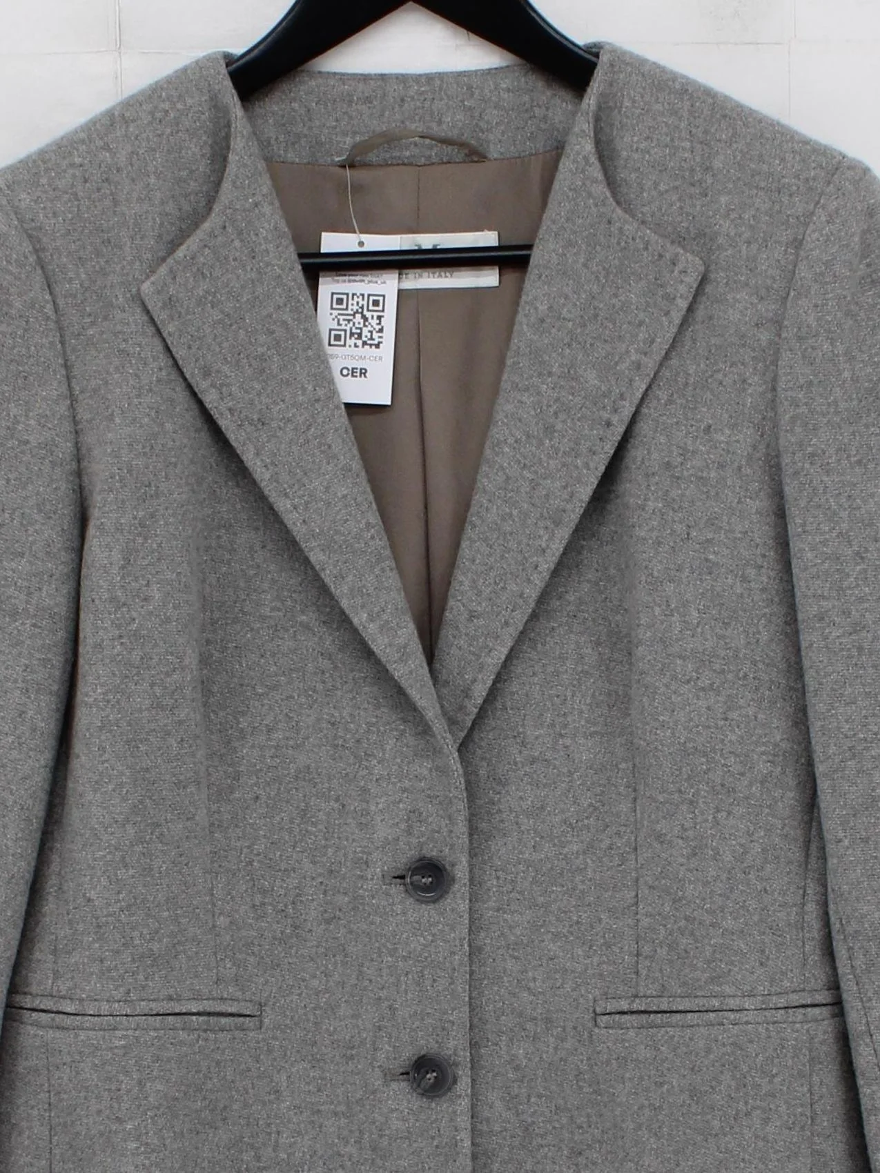 Max Mara Women's Blazer UK 10 Grey Cashmere with Acetate, Polyester Overcoat - Image 3