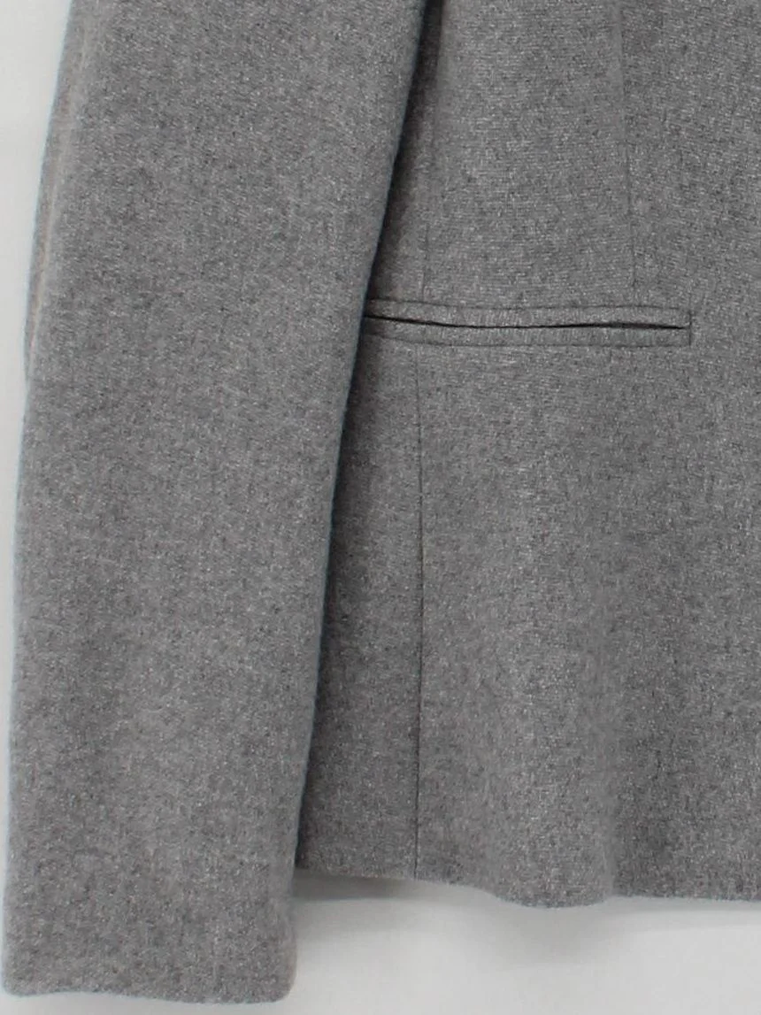 Max Mara Women's Blazer UK 10 Grey Cashmere with Acetate, Polyester Overcoat - Image 4