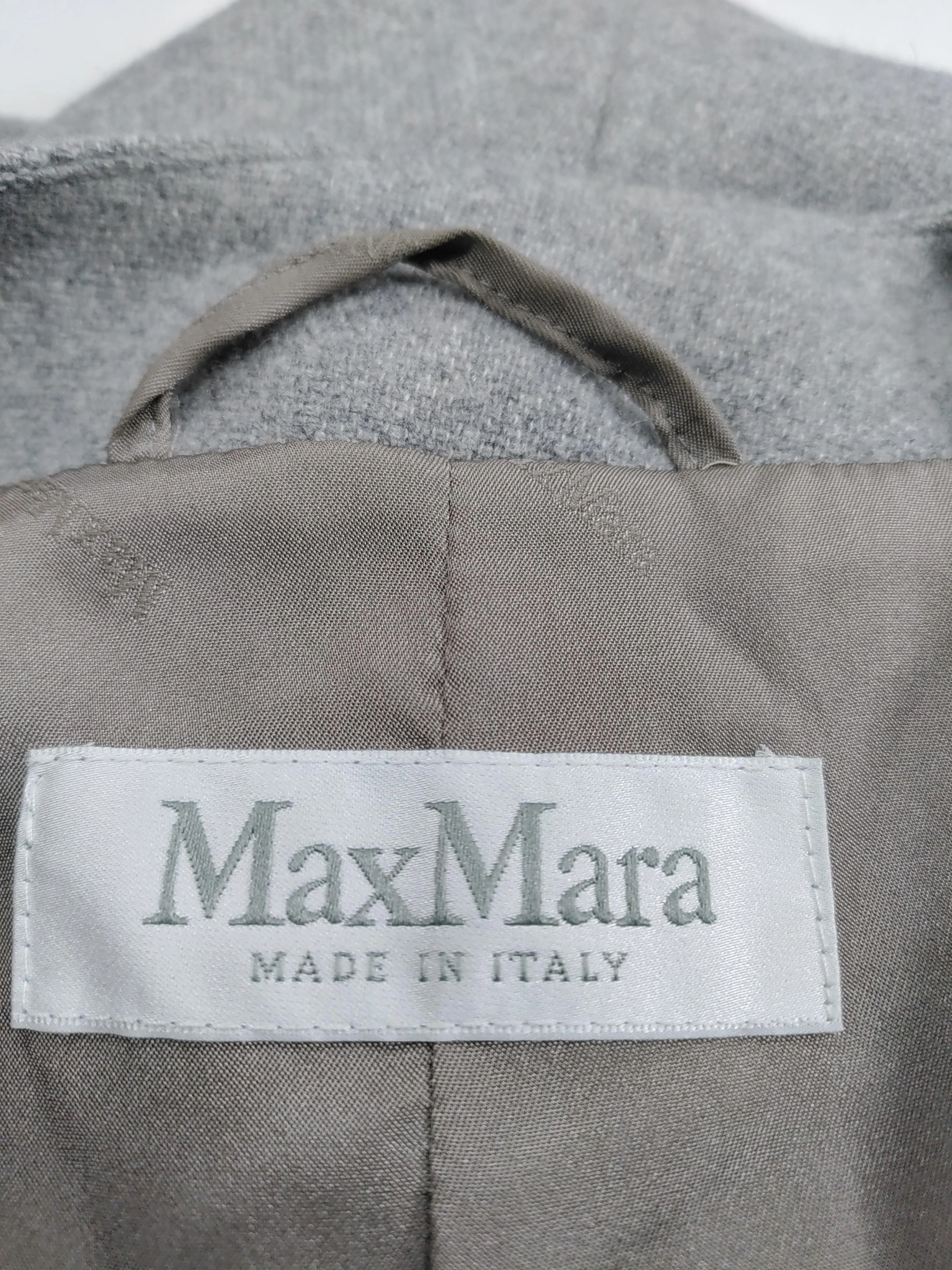 Max Mara Women's Blazer UK 10 Grey Cashmere with Acetate, Polyester Overcoat - Image 5