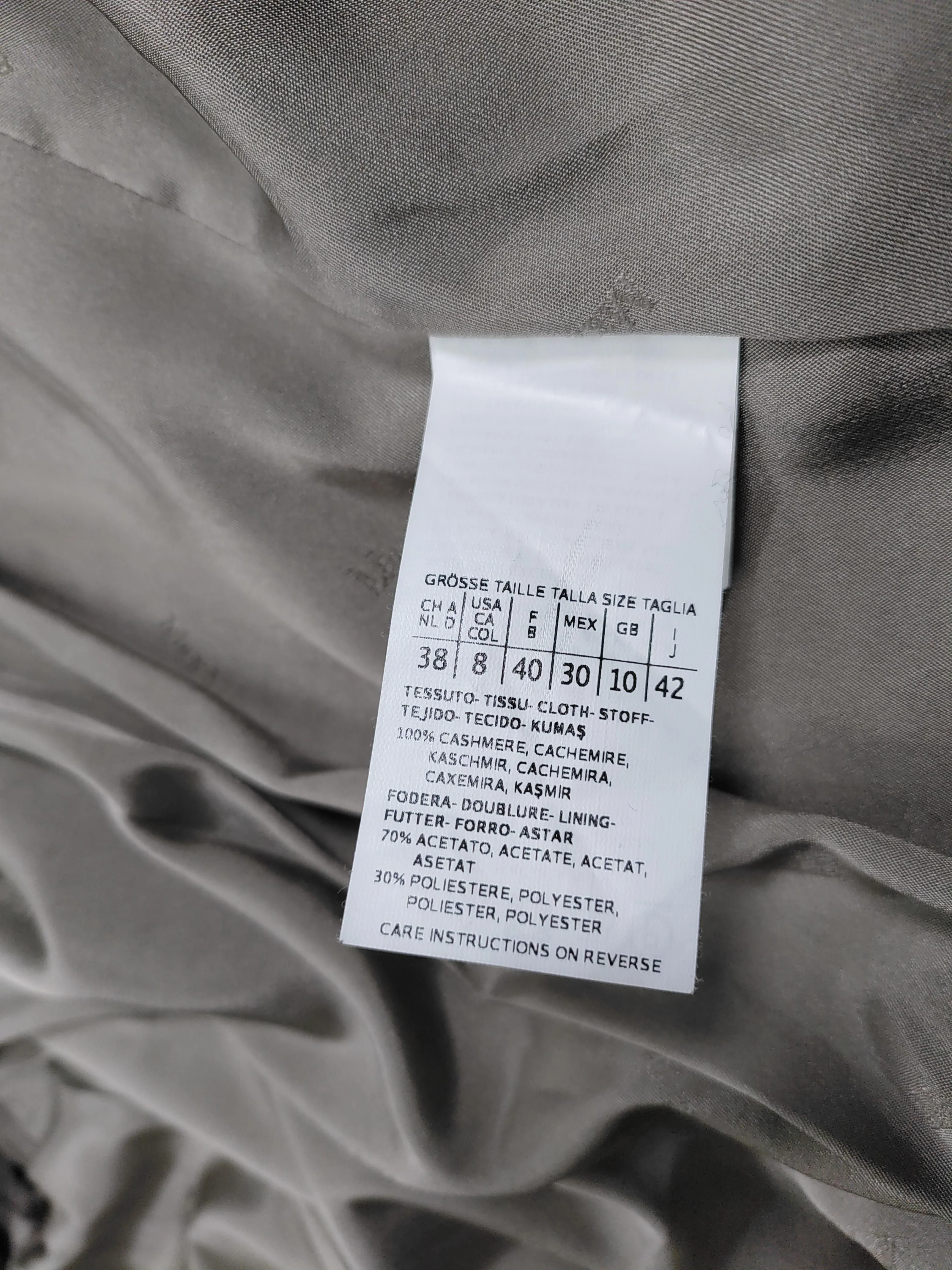Max Mara Women's Blazer UK 10 Grey Cashmere with Acetate, Polyester Overcoat - Image 6