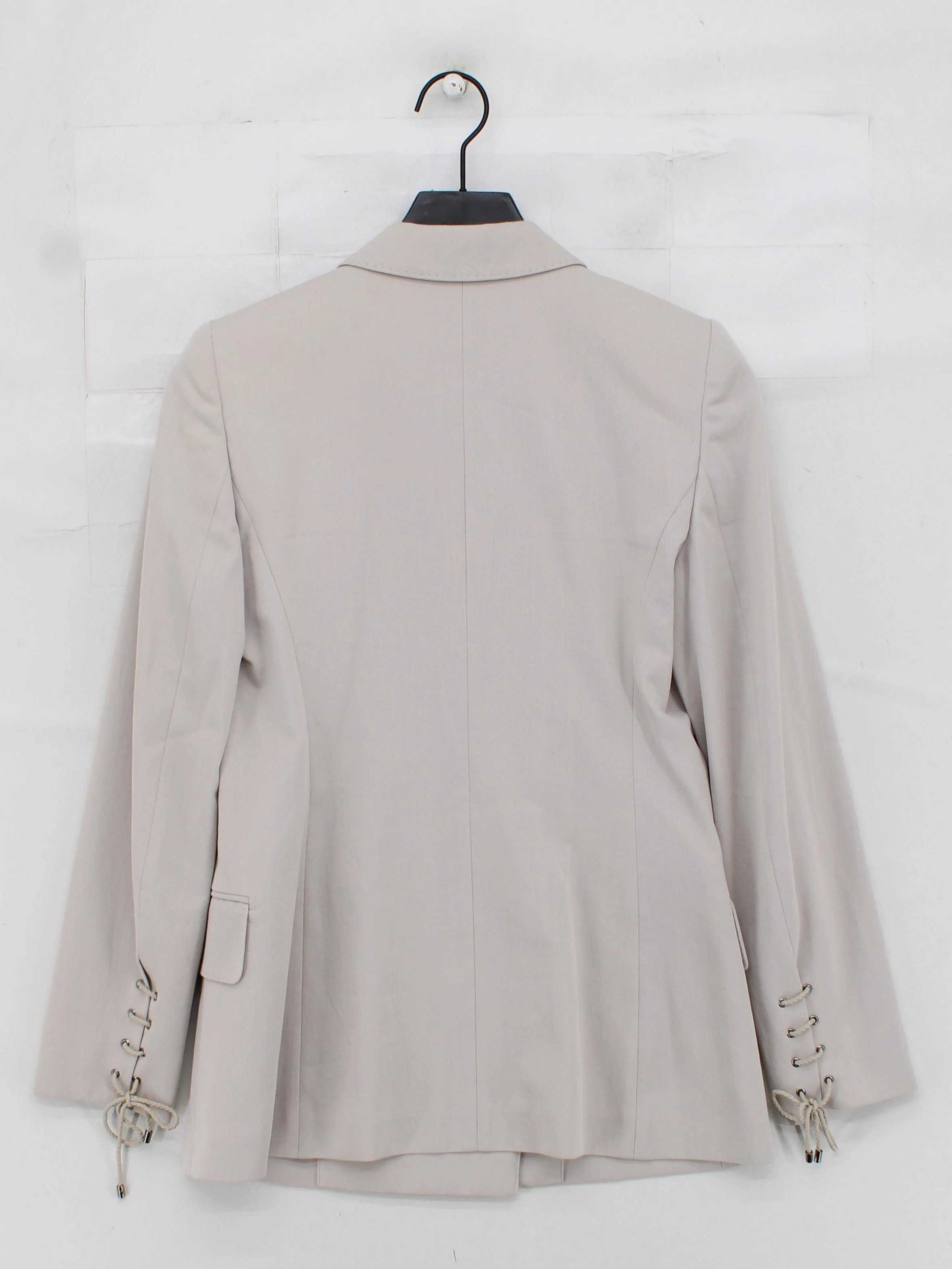 Max Mara Women's Blazer UK 6 Cream 100% Cotton Overcoat - Image 2