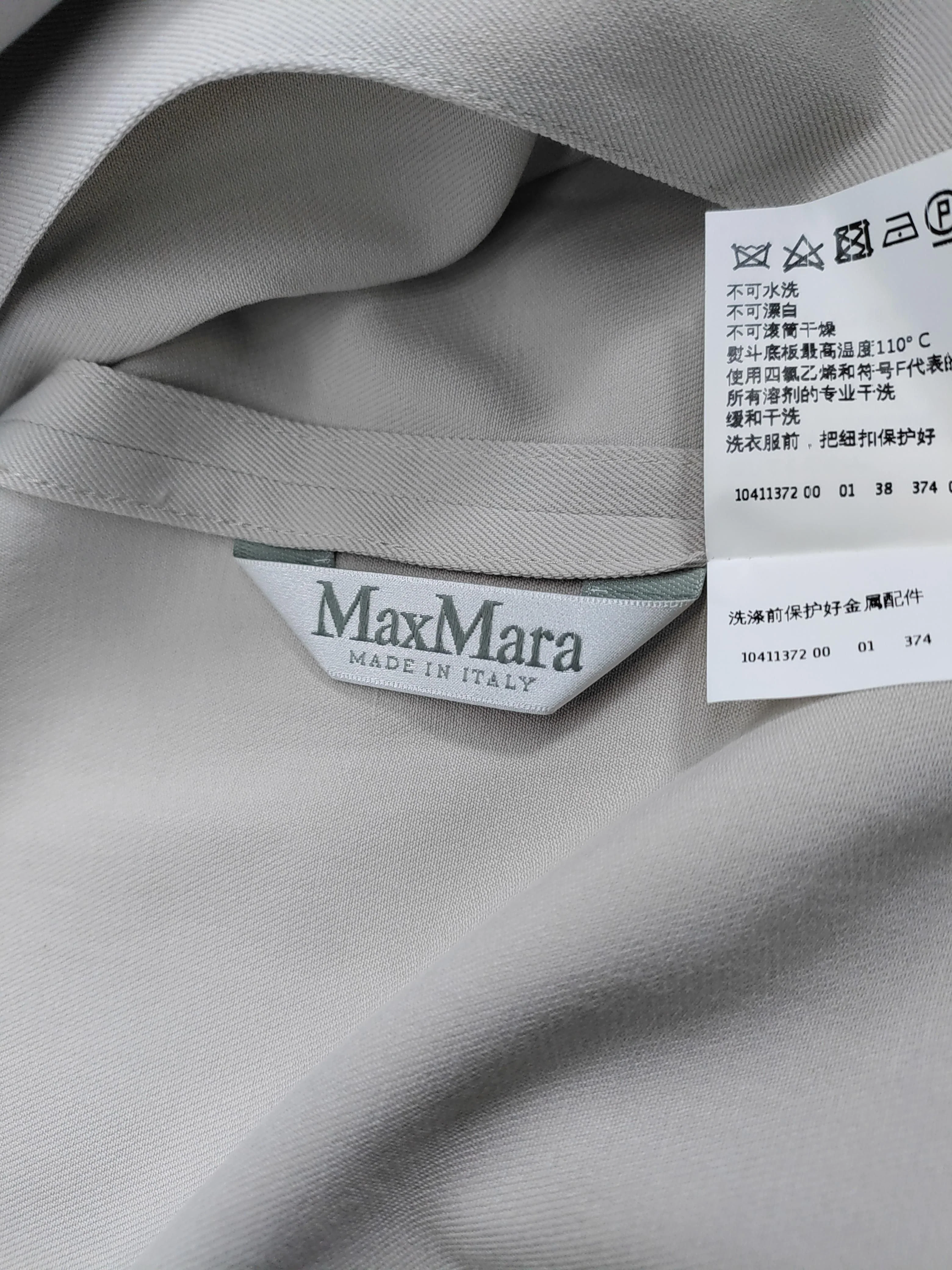 Max Mara Women's Blazer UK 6 Cream 100% Cotton Overcoat - Image 5