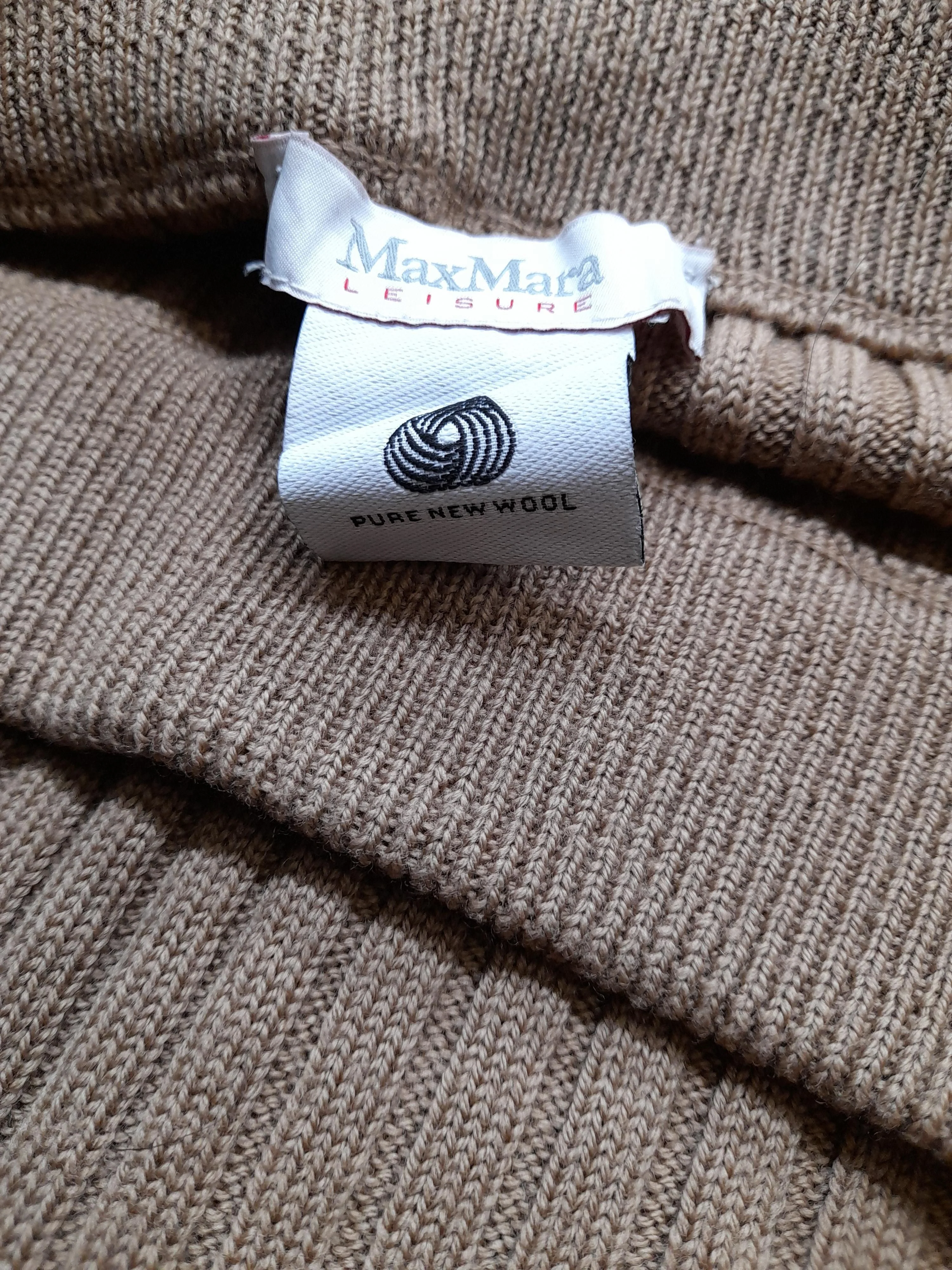 Max Mara Women's Midi Skirt W 26 in Brown 100% Wool Midi Straight & Pencil - Image 8