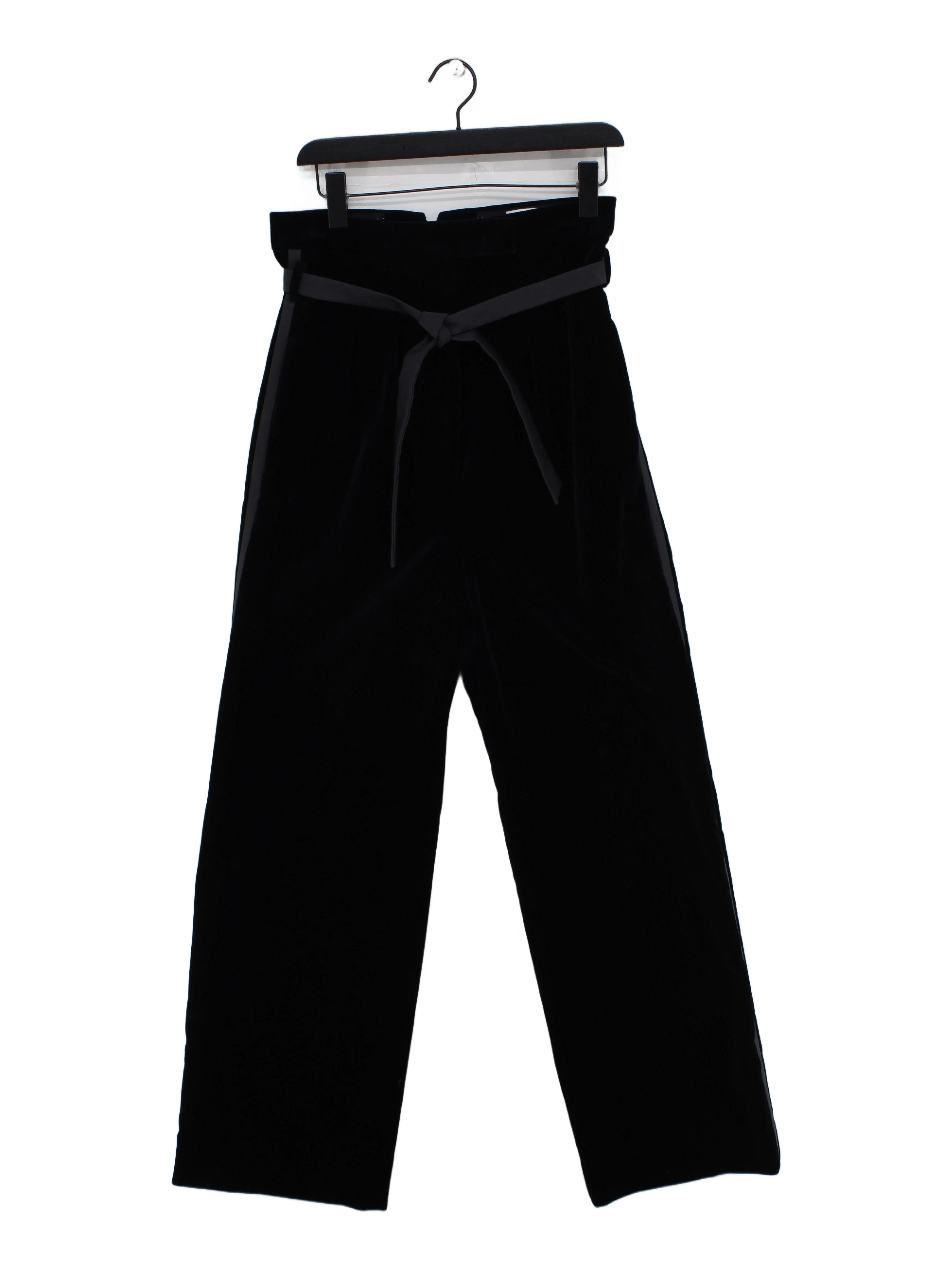 Max Mara Women's Suit Trousers UK 8 Black Cotton with Elastane Dress Pants