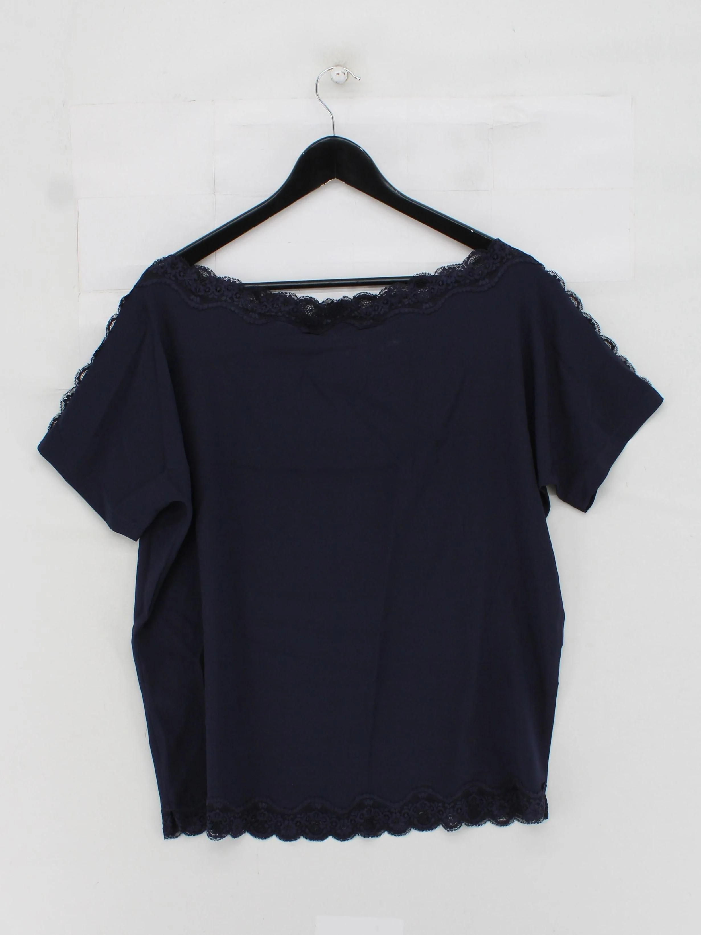Max&Moi Women's Top UK 12 Blue Silk with Elastane, Polyamide Basic - Image 2