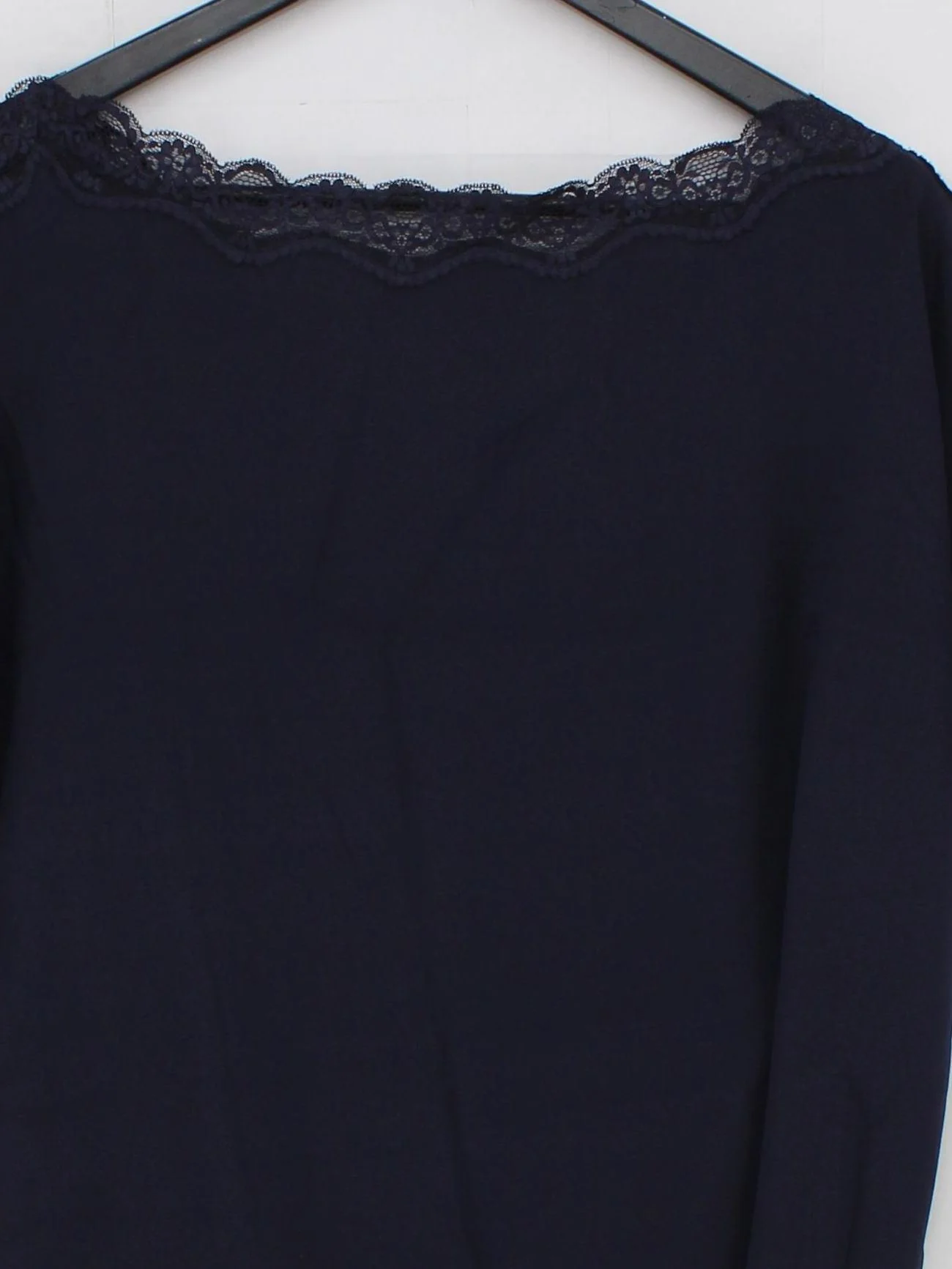 Max&Moi Women's Top UK 12 Blue Silk with Elastane, Polyamide Basic - Image 3