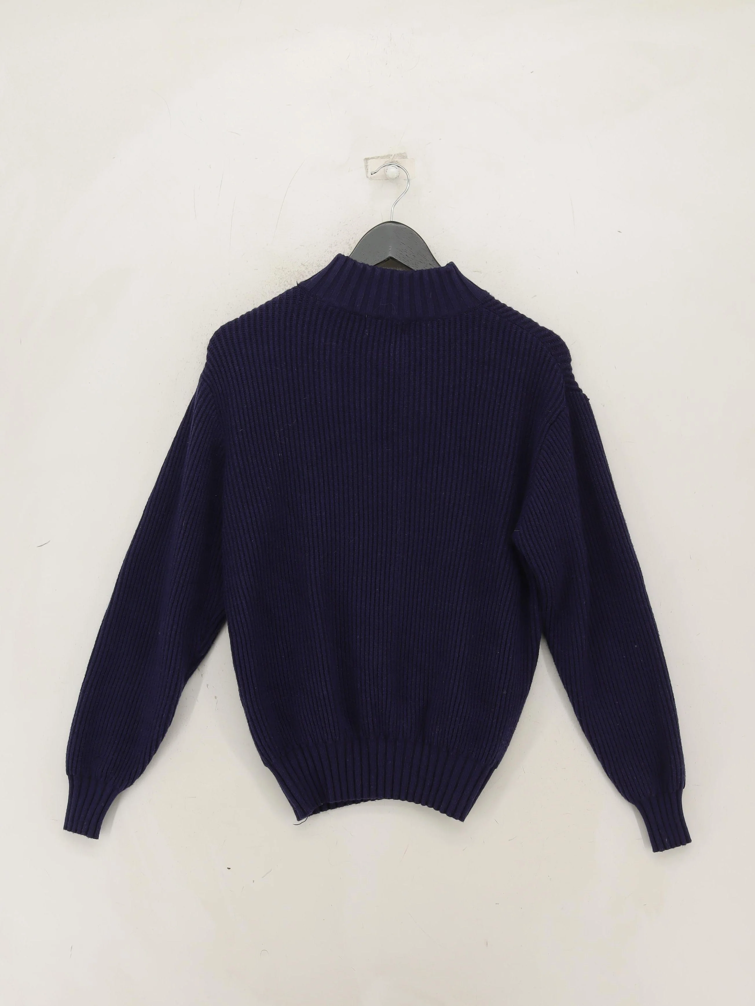 Maya Men's Jumper S Blue 100% Other Mock Neck Pullover - Image 2