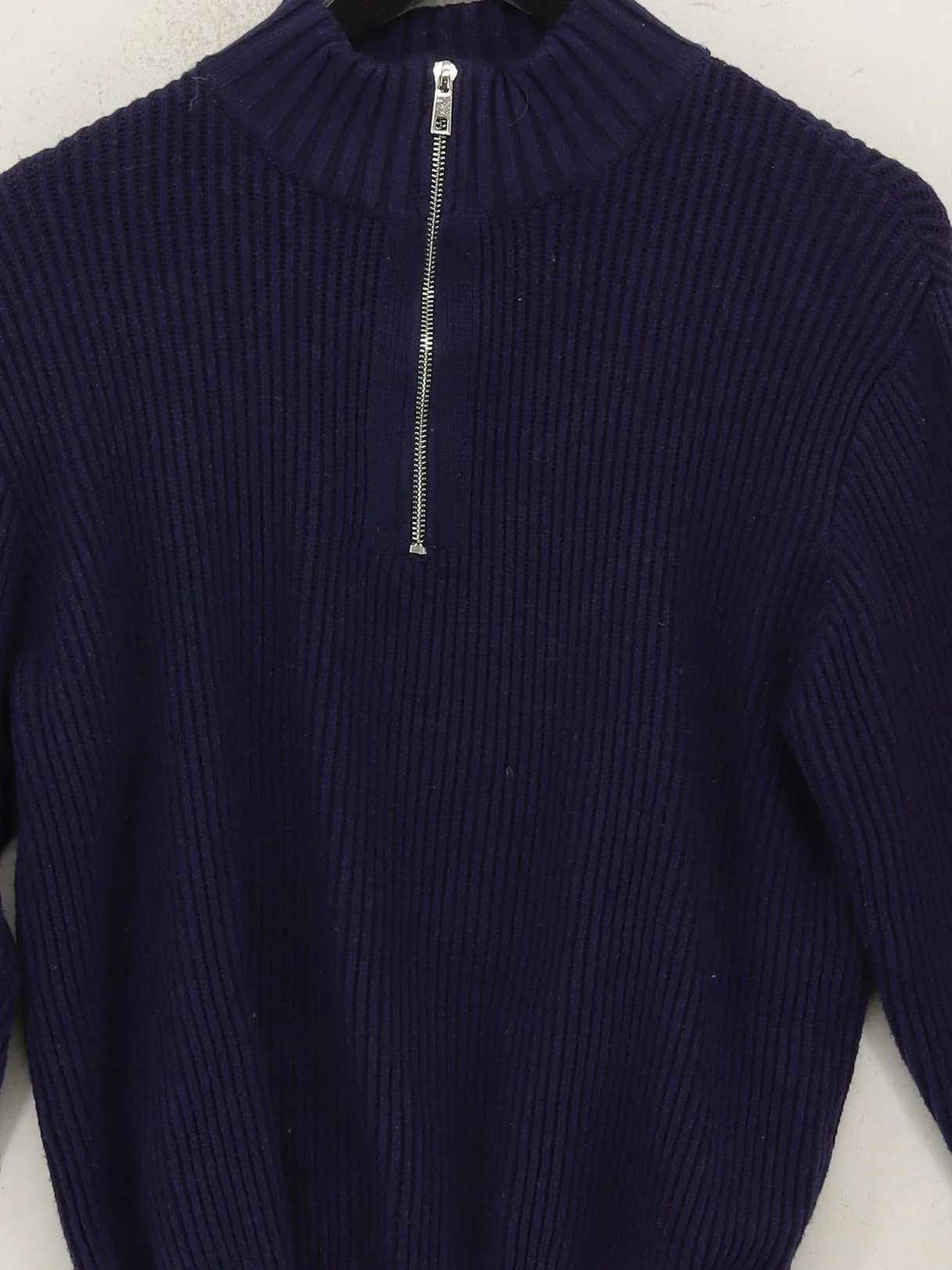 Maya Men's Jumper S Blue 100% Other Mock Neck Pullover - Image 3