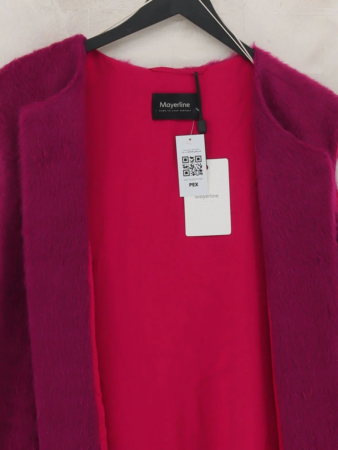 Mayerline Women's Coat UK 20 Purple Acrylic New with tags - Image 3