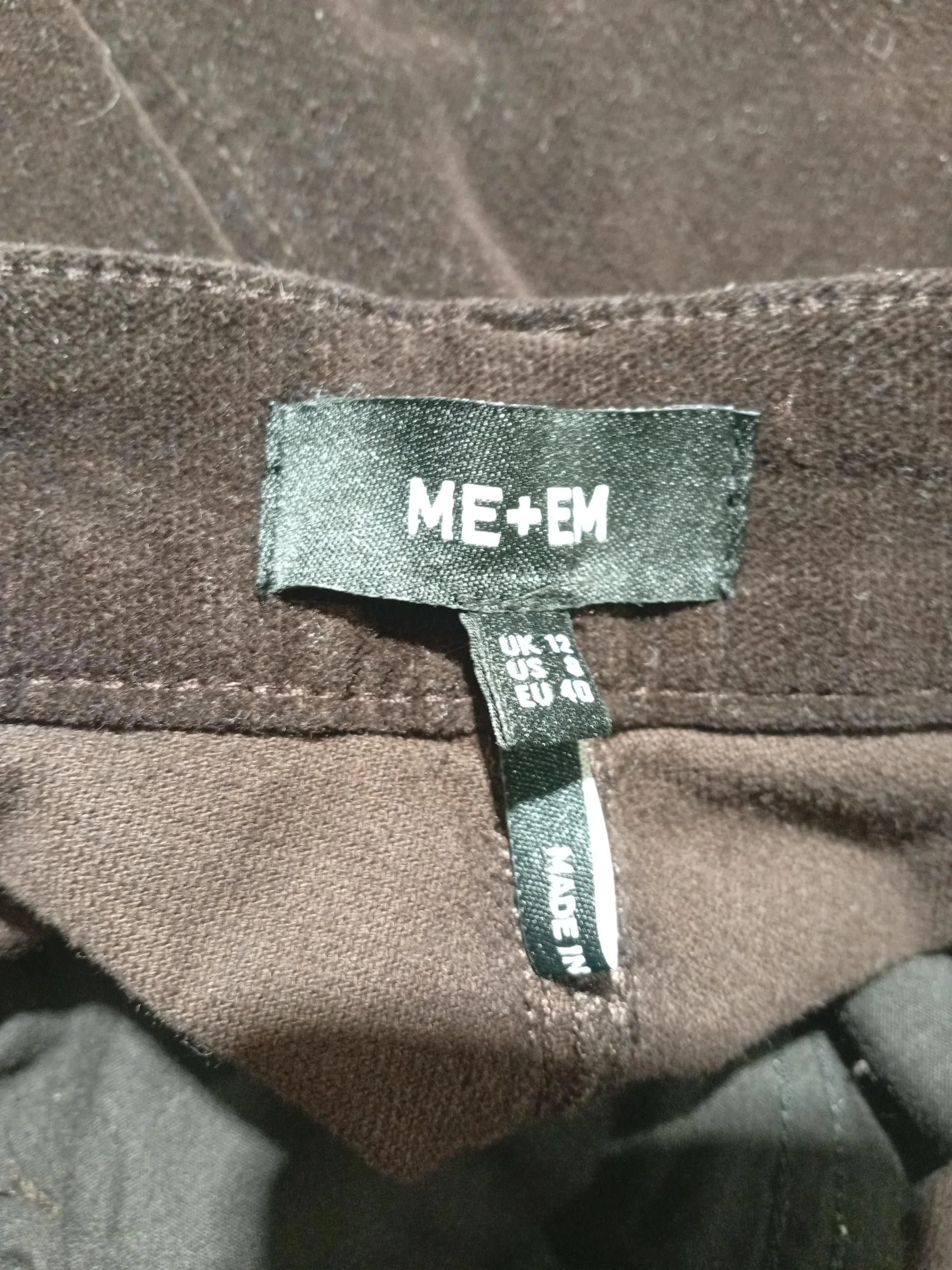 ME+EM Men's Trousers M Brown Cotton with Elastane Straight Chino - Image 5