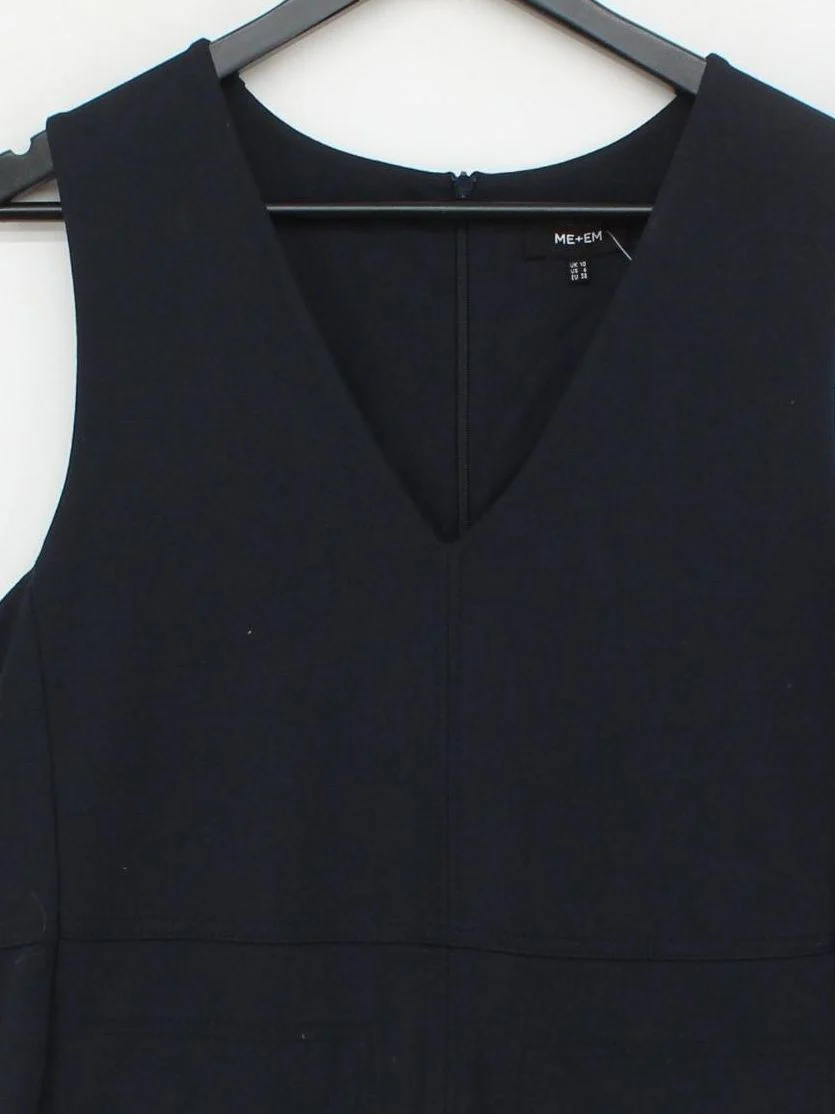 ME+EM Pinafore/Dungaree Mini Dress UK10 in Black - Image 3