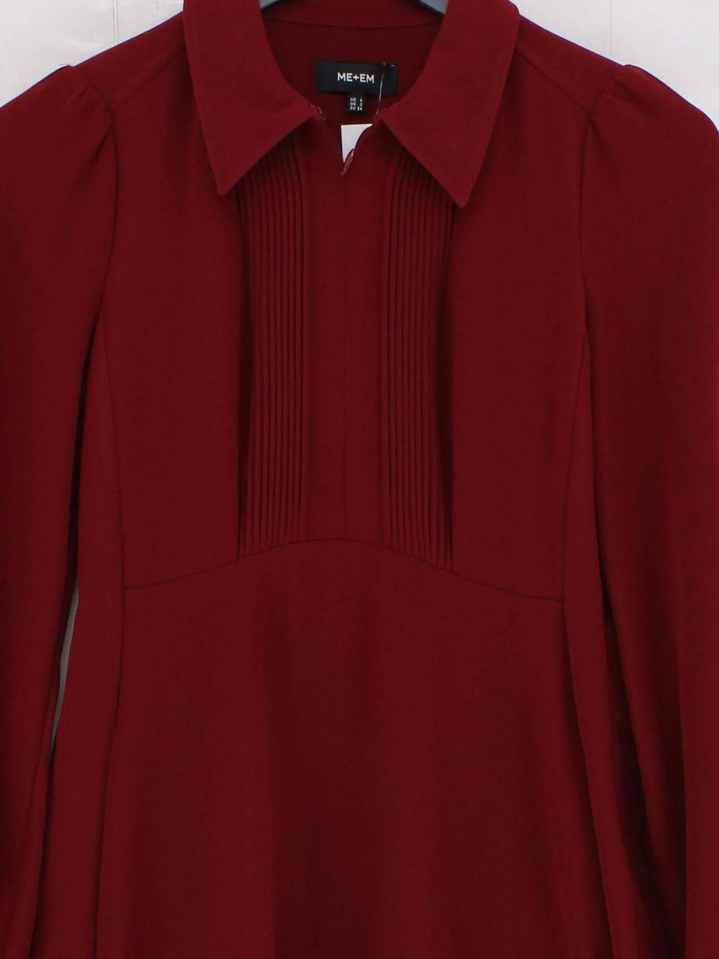 ME+EM Shirt Mini Dress UK6 in Red - Image 3