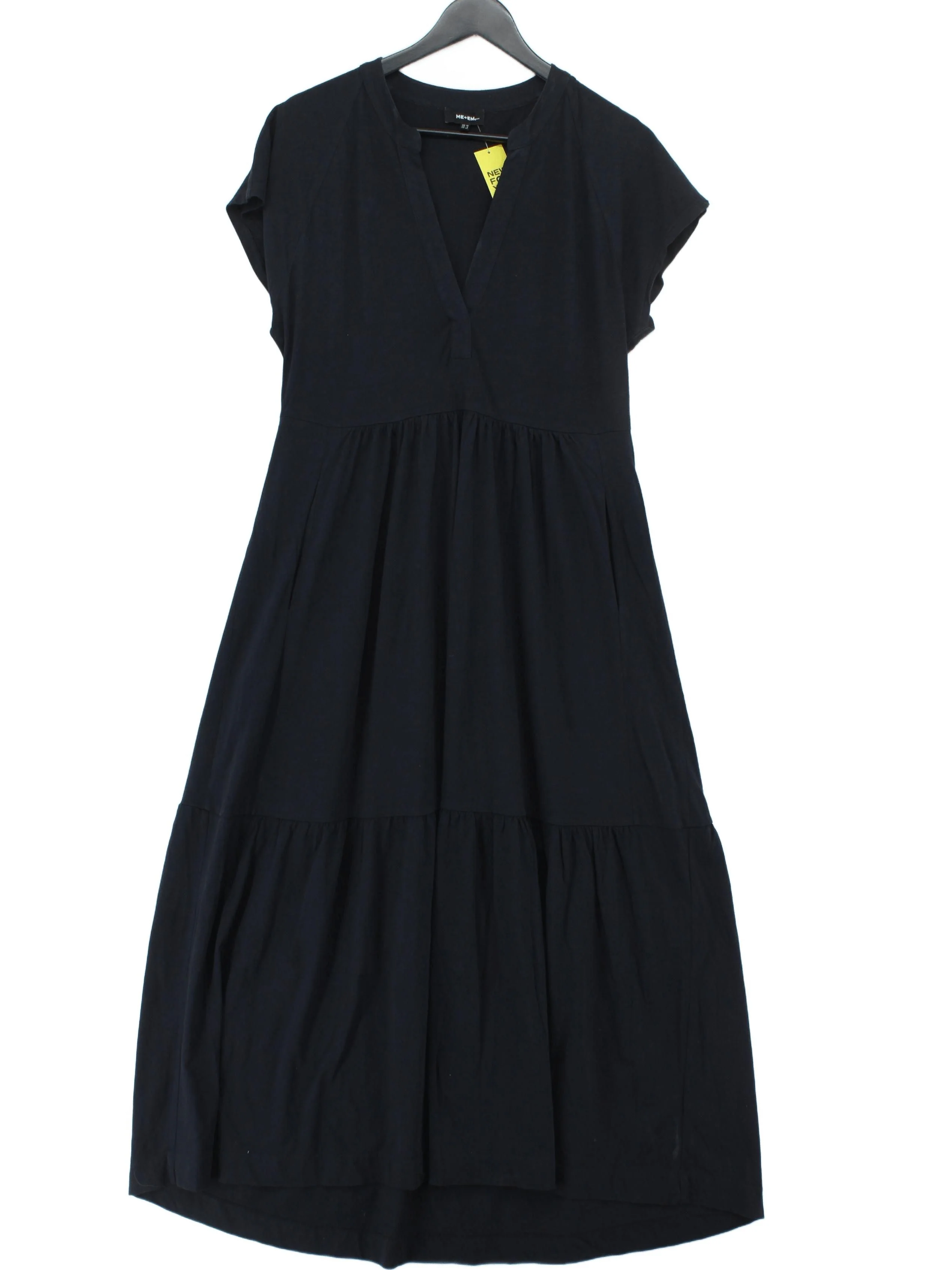 ME+EM T-Shirt Midi Dress UK10 in Black