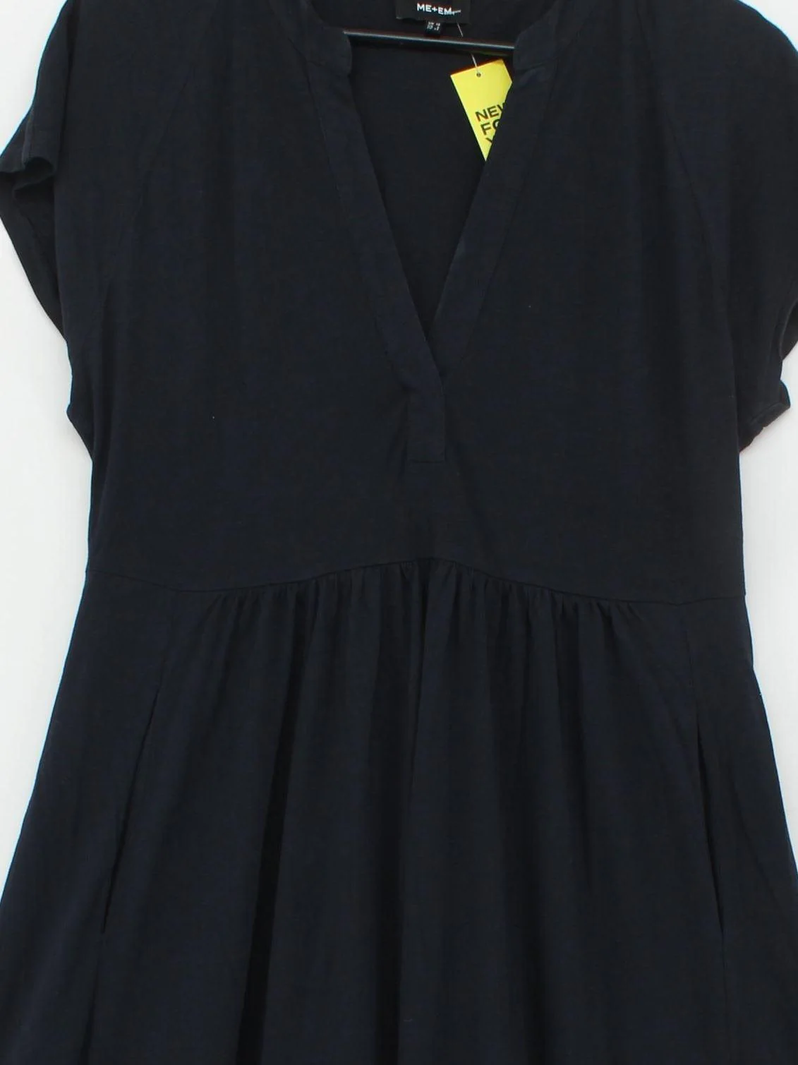 ME+EM T-Shirt Midi Dress UK10 in Black - Image 3