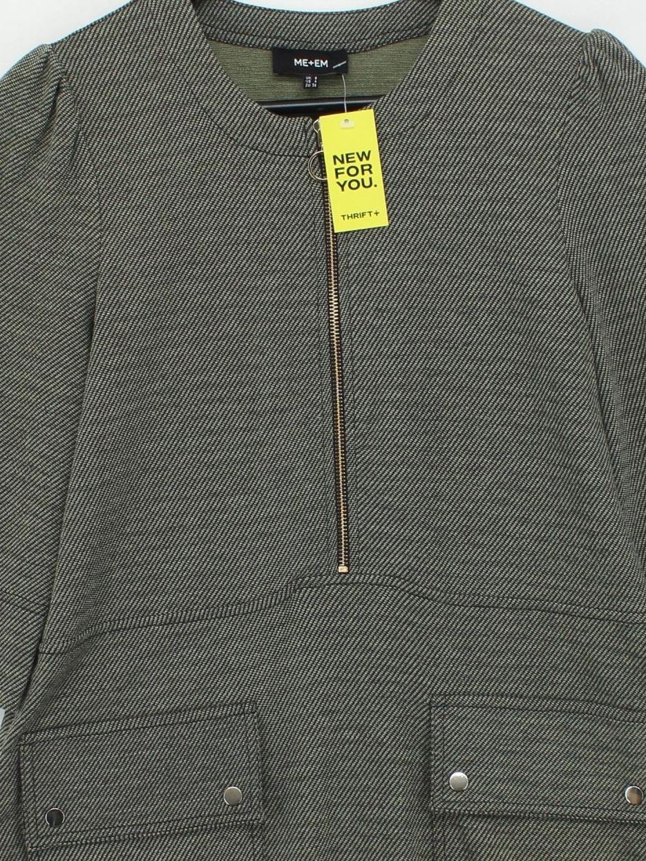 ME+EM T-Shirt Mini Dress UK8 in Grey - Image 3