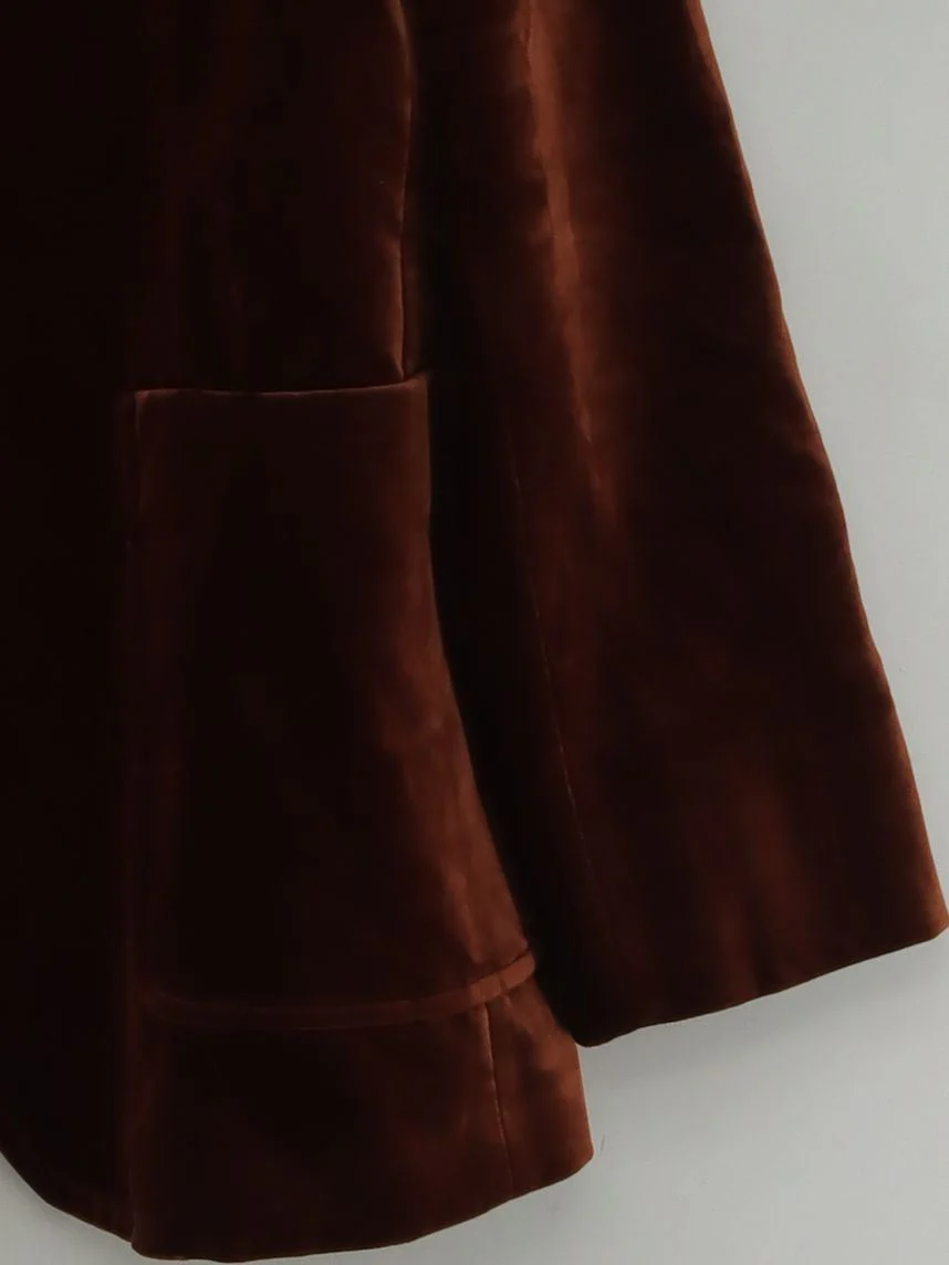 ME+EM Women's Blazer UK 14 Brown Cotton - Image 4