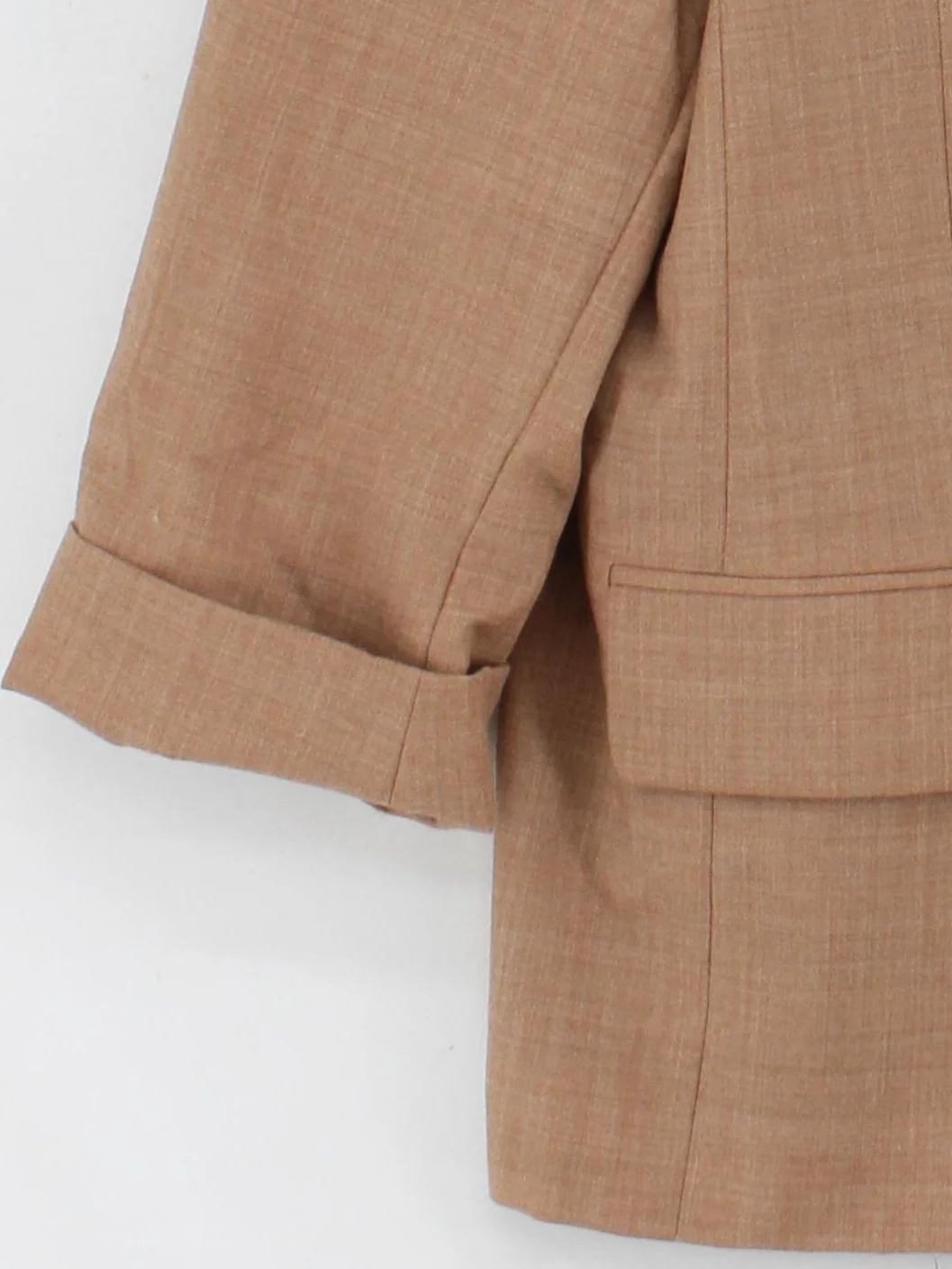 ME+EM Women's Blazer UK 16 Tan Wool with Polyester Overcoat - Image 4