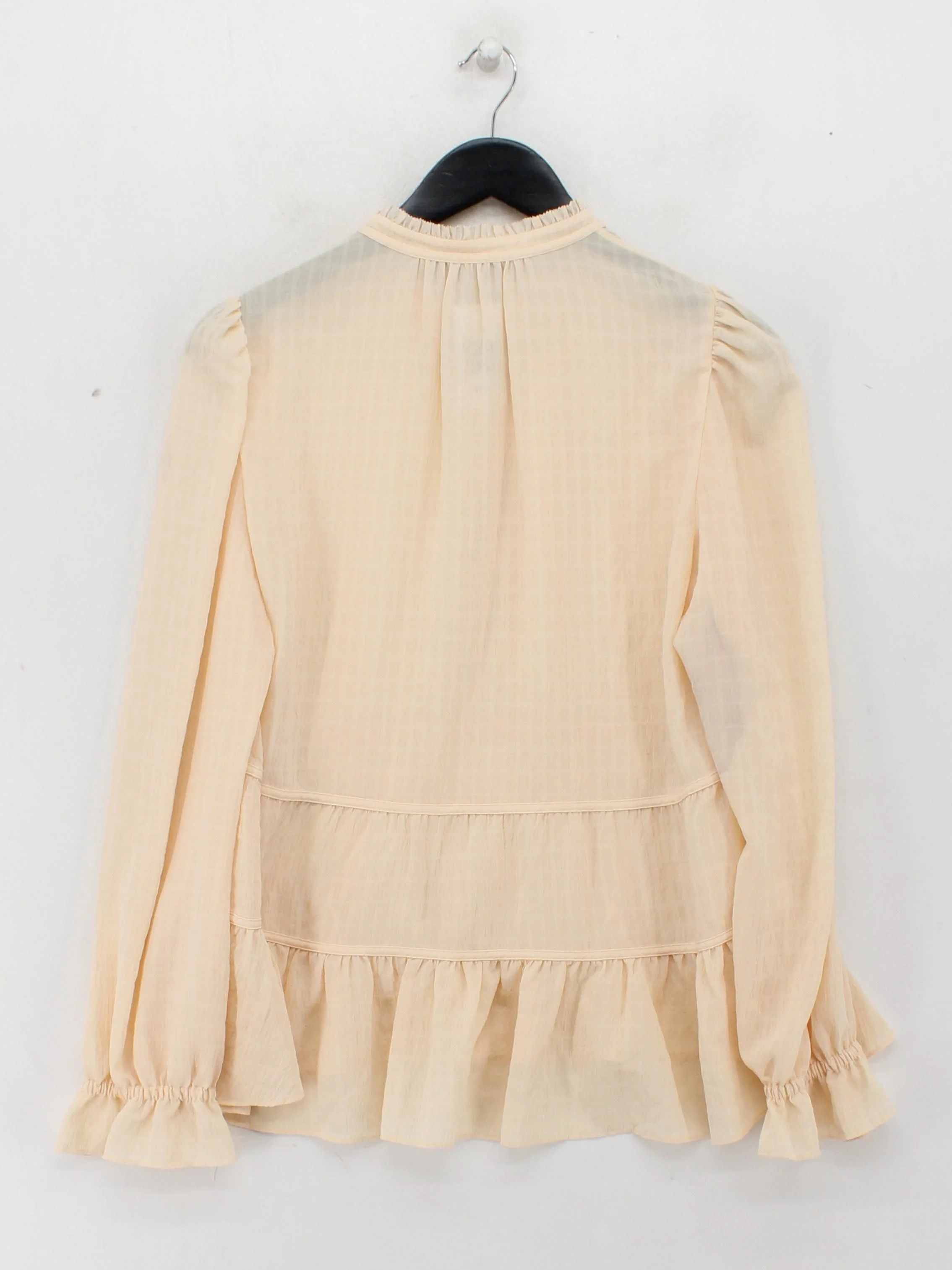 ME+EM Women's Blouse L Cream Polyester with Elastane Long Sleeve High Neck Basic - Image 2