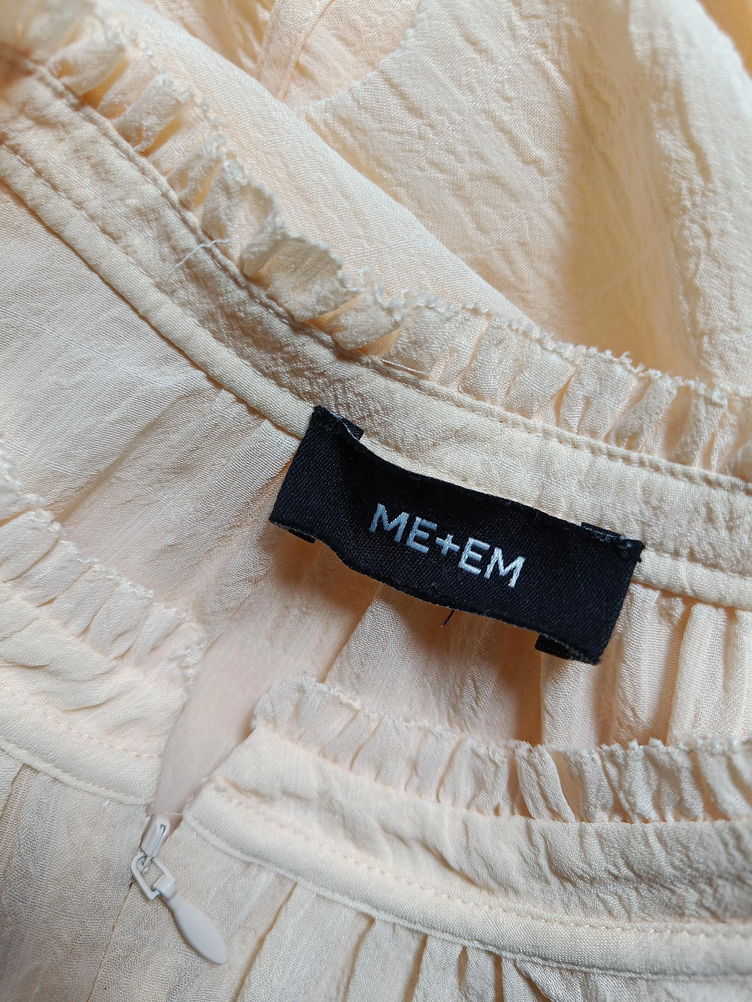 ME+EM Women's Blouse L Cream Polyester with Elastane Long Sleeve High Neck Basic - Image 5