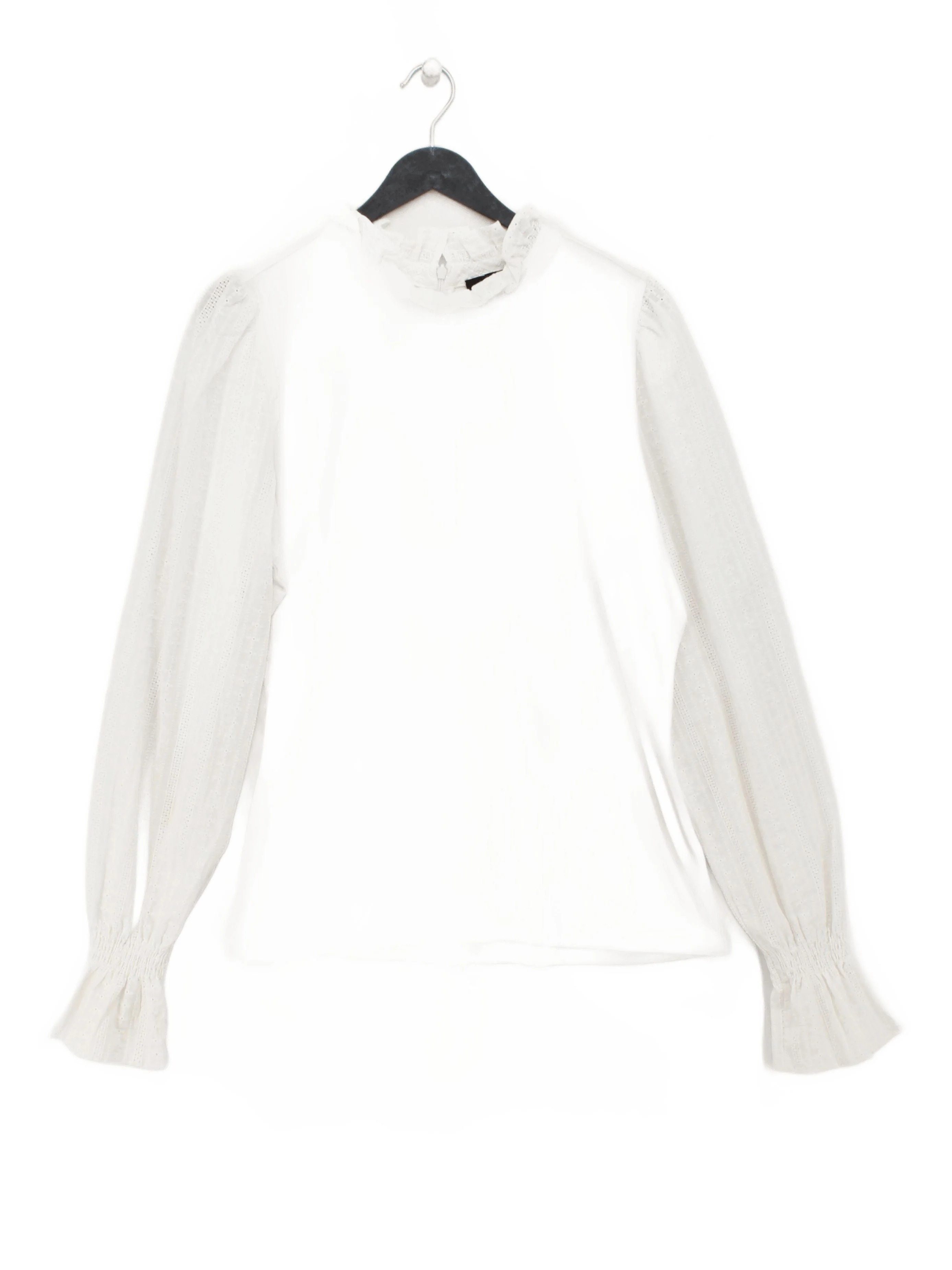 ME+EM Women's Blouse UK 16 White Viscose with Elastane, Cotton Basic