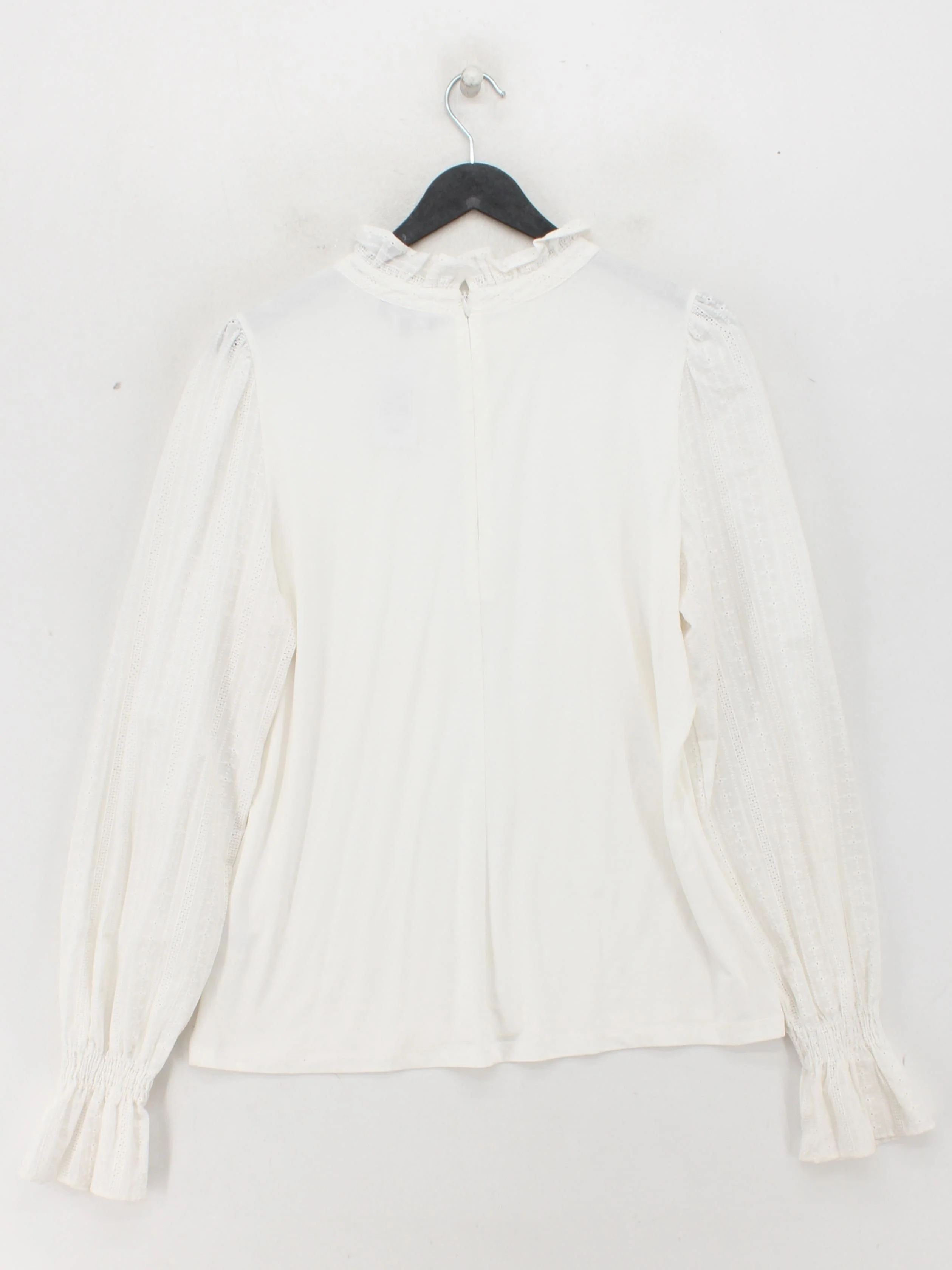 ME+EM Women's Blouse UK 16 White Viscose with Elastane, Cotton Basic - Image 2
