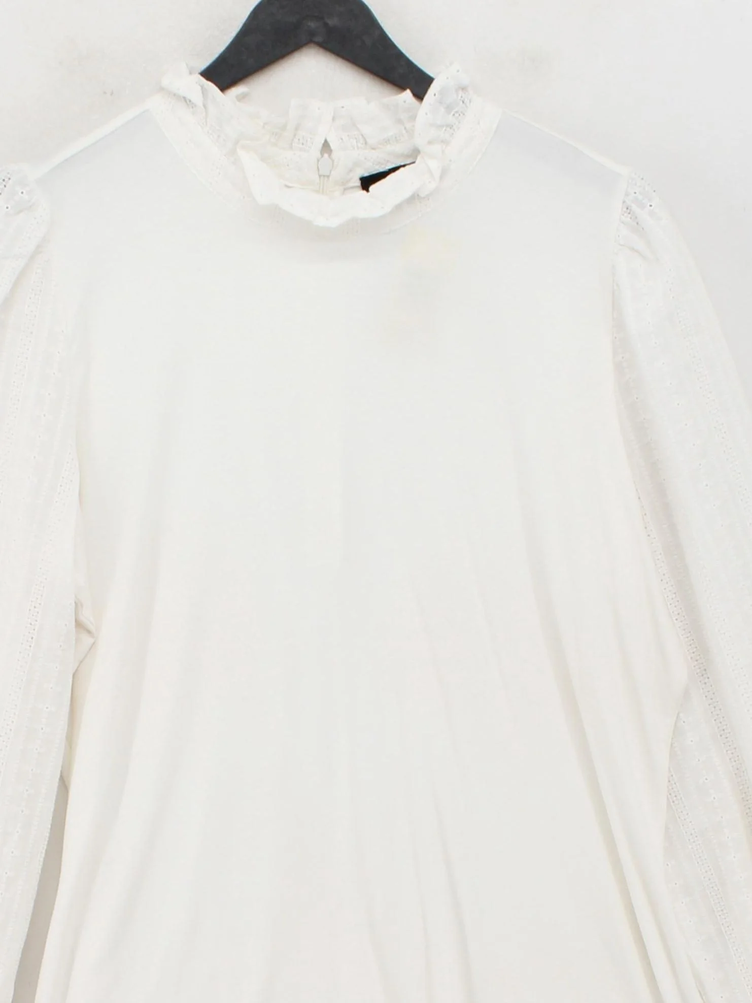 ME+EM Women's Blouse UK 16 White Viscose with Elastane, Cotton Basic - Image 3
