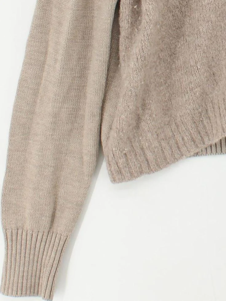 ME+EM Women's Cardigan L Tan Wool with Angora, Polyamide, Elastane Cardigan - Image 4