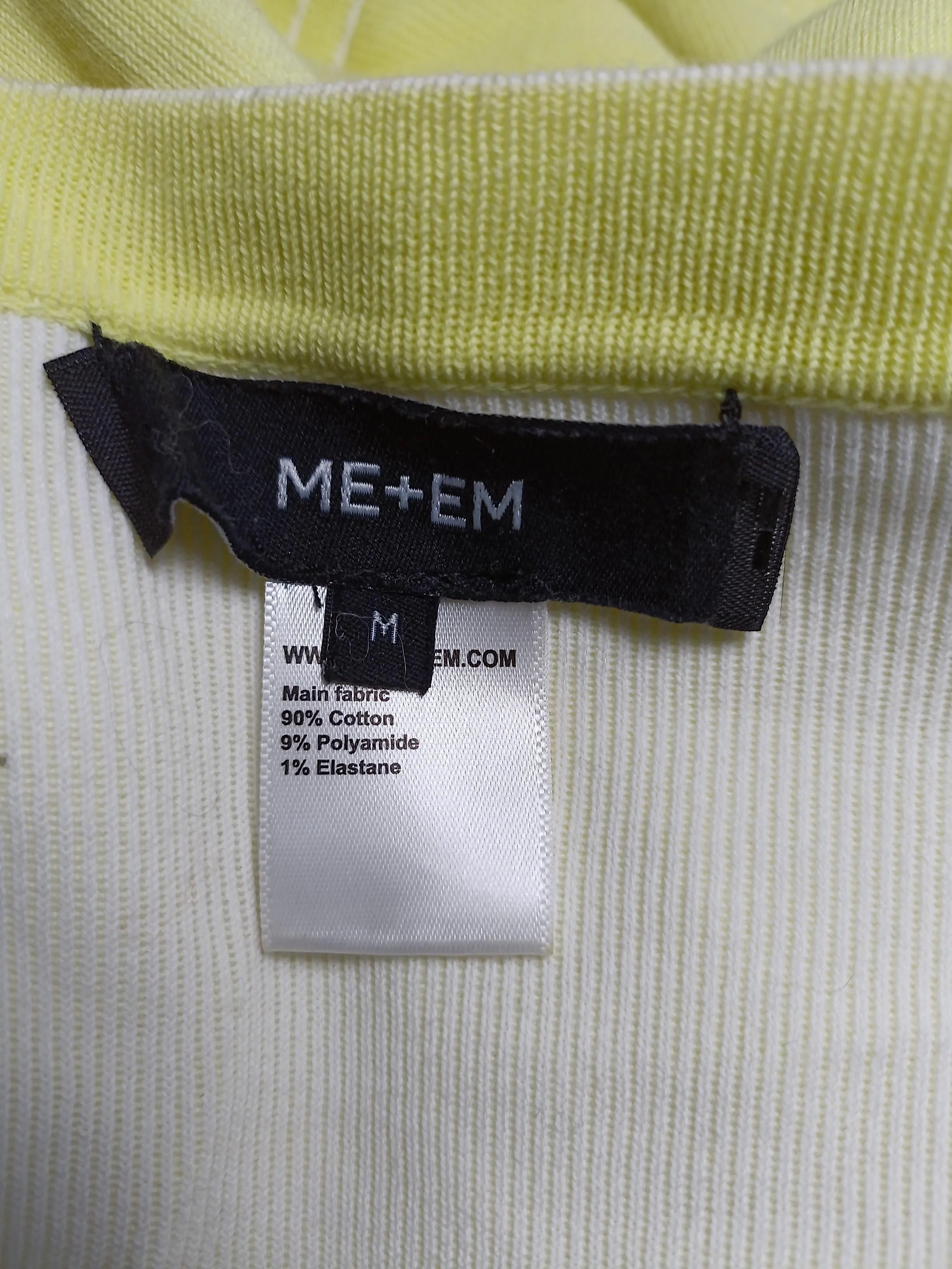 ME+EM Women's Cardigan M Yellow Cotton with Polyamide, Elastane V-Neck Cardigan - Image 5