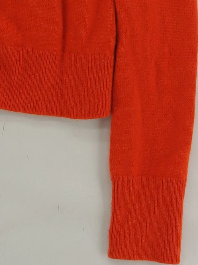 ME+EM Women's Cardigan S Orange 100% Cashmere Round Neck Cardigan - Image 4