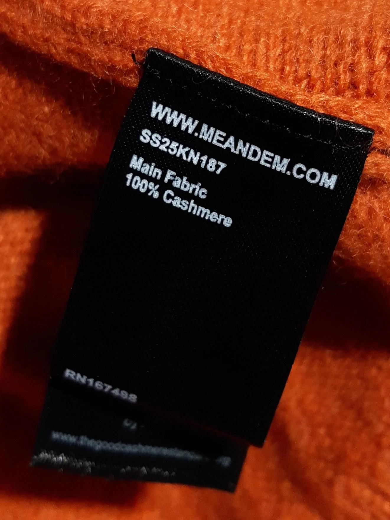 ME+EM Women's Cardigan S Orange 100% Cashmere Round Neck Cardigan - Image 6