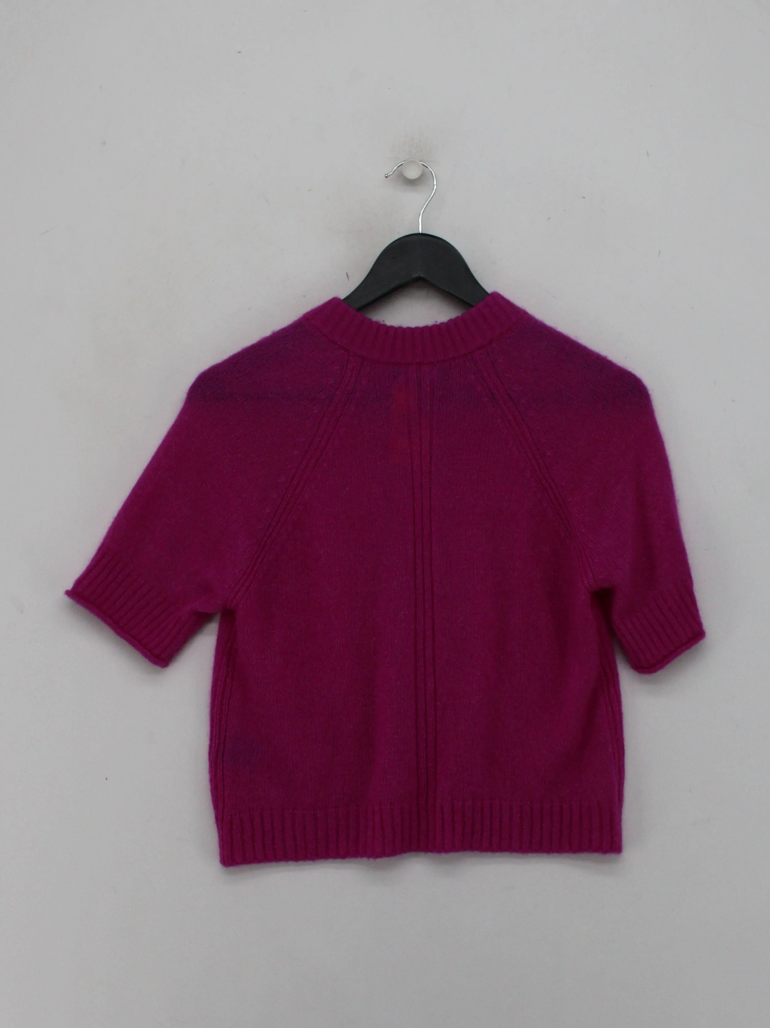 ME+EM Women's Cardigan S Pink Wool with Cashmere, Silk Round Neck Cardigan - Image 2