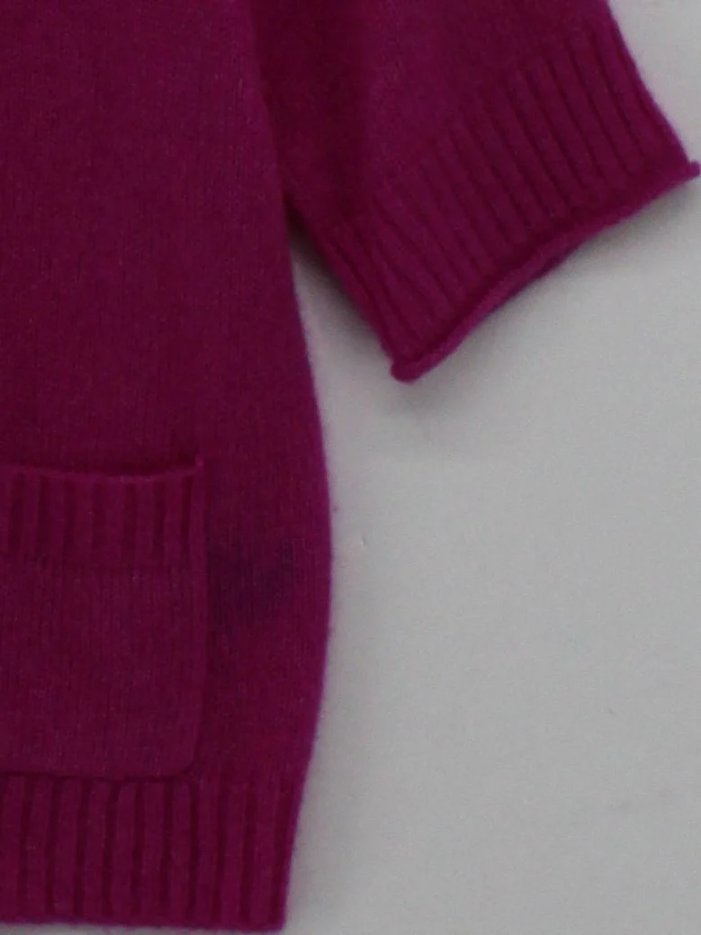 ME+EM Women's Cardigan S Pink Wool with Cashmere, Silk Round Neck Cardigan - Image 4