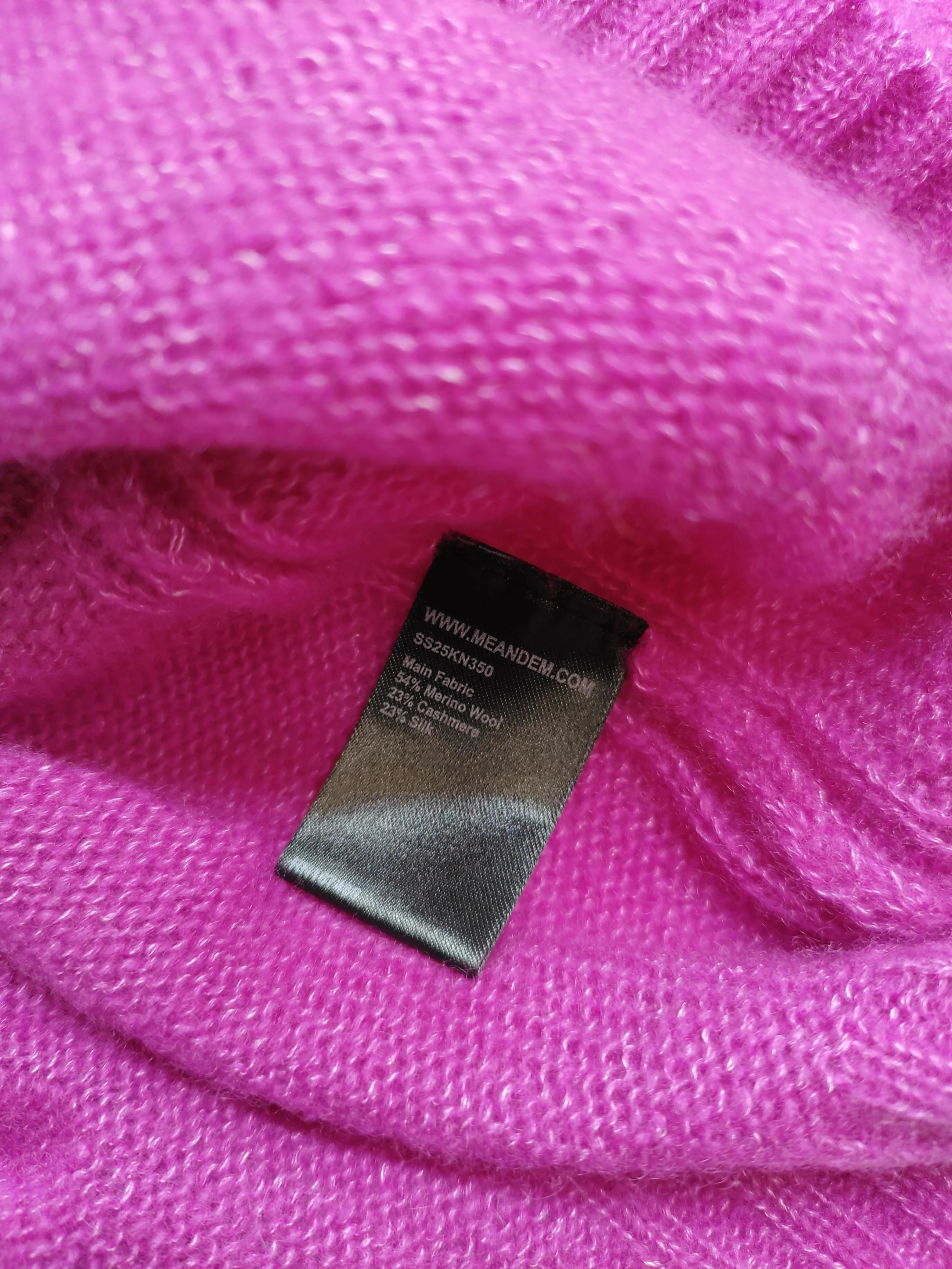 ME+EM Women's Cardigan S Pink Wool with Cashmere, Silk Round Neck Cardigan - Image 6