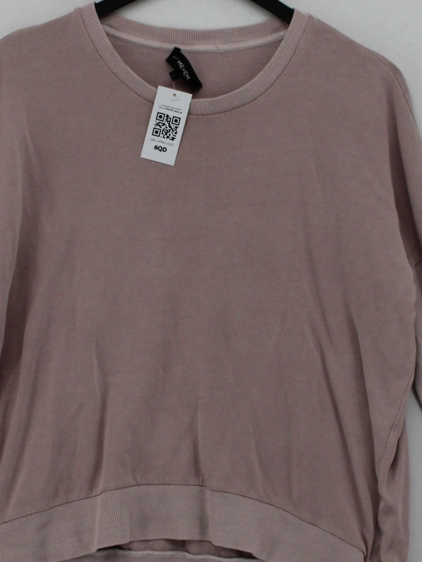 ME+EM Women's Hoodie S Pink Cotton with Elastane Pullover - Image 3