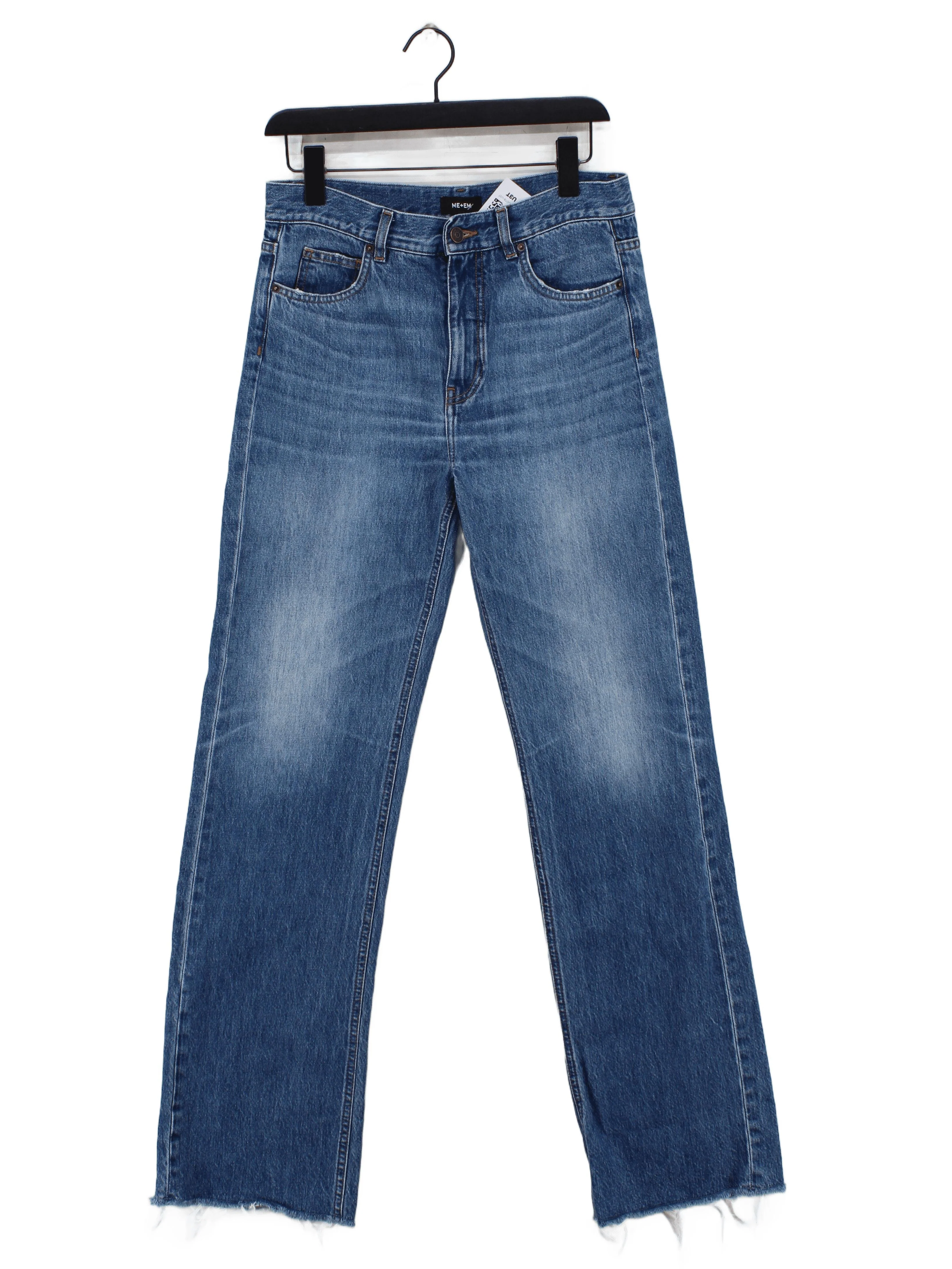 ME+EM Women's Jeans W 27 in Blue Cotton with Polyester, Cotton Straight