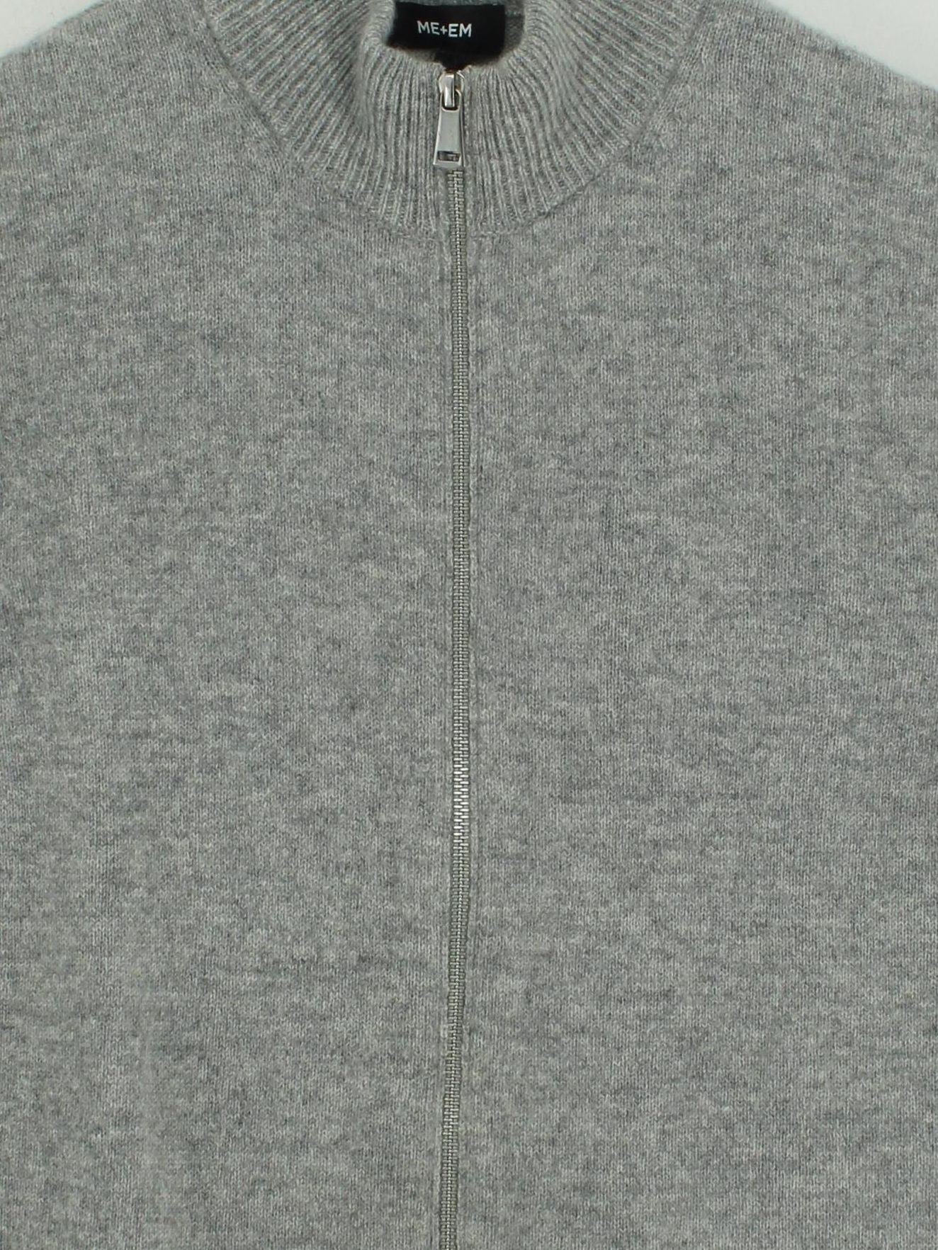 ME+EM Women's Jumper L Grey 100% Wool High Neck Vest - Image 3