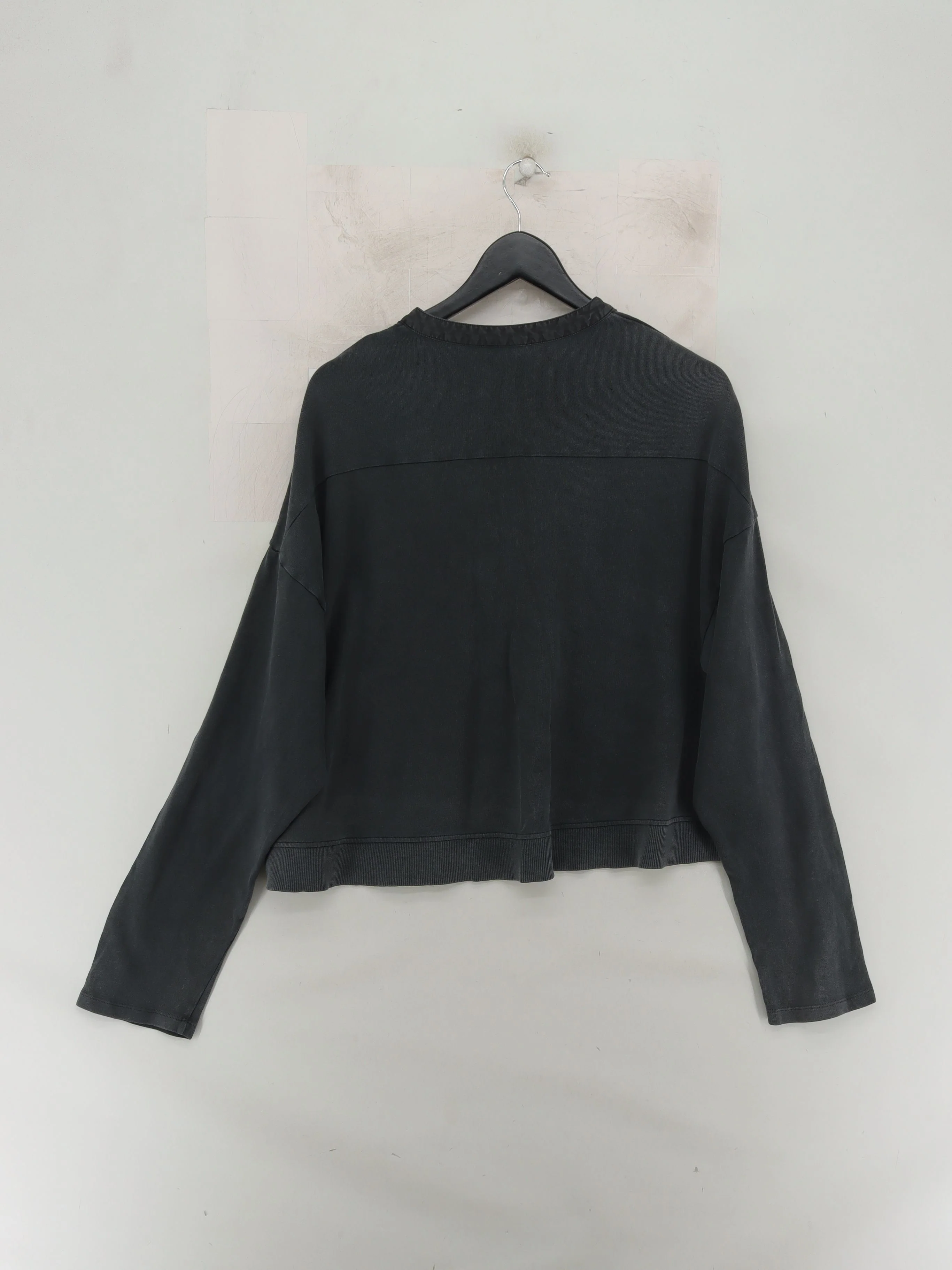ME+EM Women's Jumper S Grey Cotton with Elastane V-Neck Pullover - Image 2