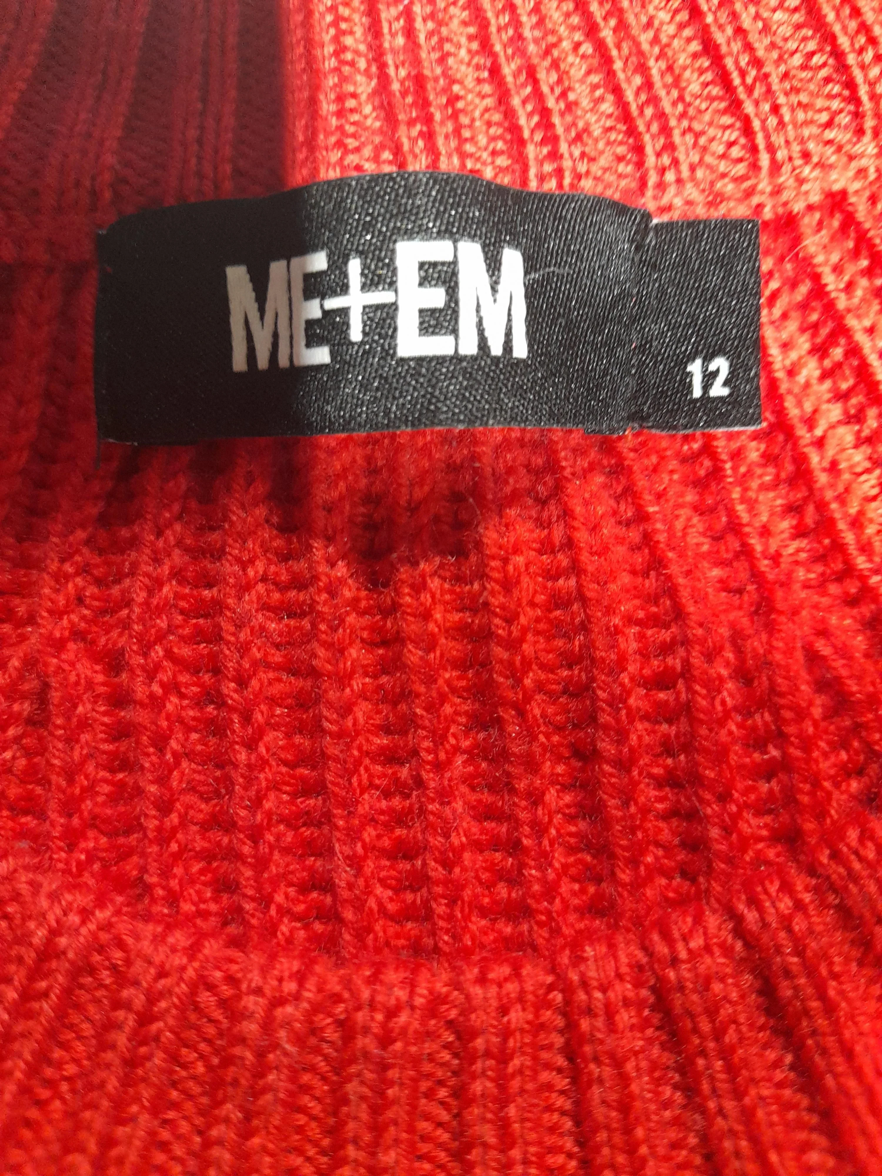 ME+EM Women's Jumper UK 12 Red 100% Wool High Neck Pullover - Image 6