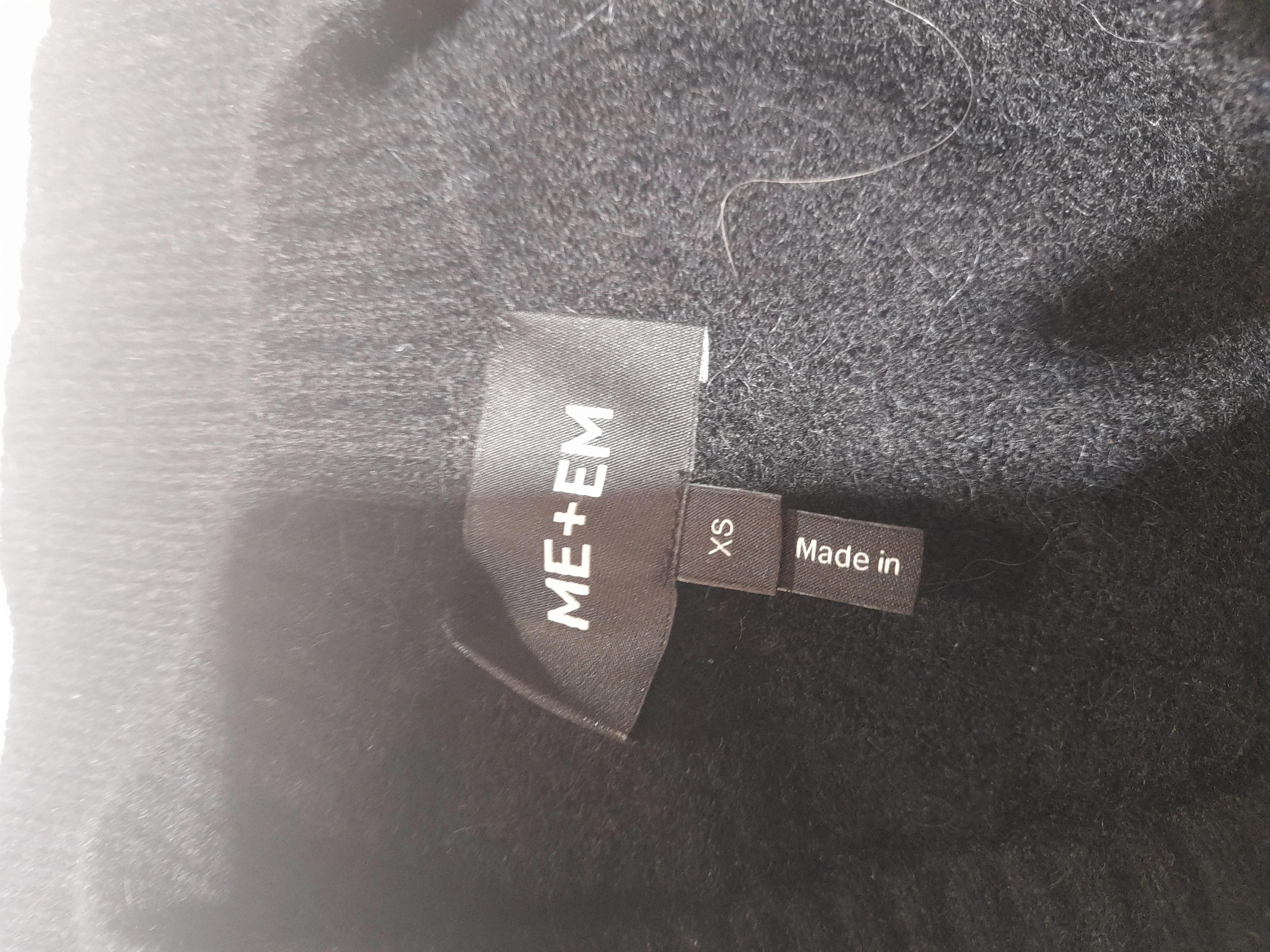 ME+EM Women's Jumper XS Black Wool with Polyamide, Elastane V-Neck Vest - Image 5