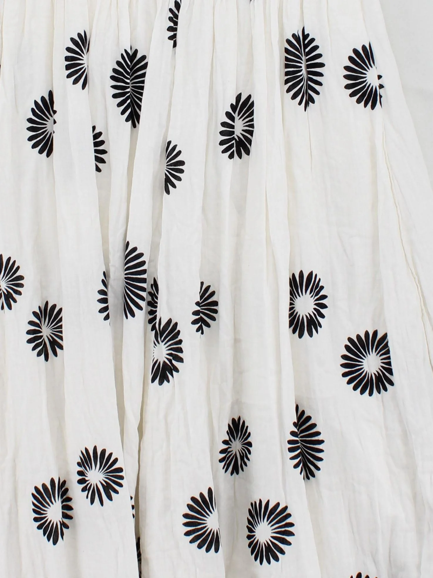 ME+EM Women's Midi Skirt M White Floral 100% Cotton Midi A-Line - Image 3