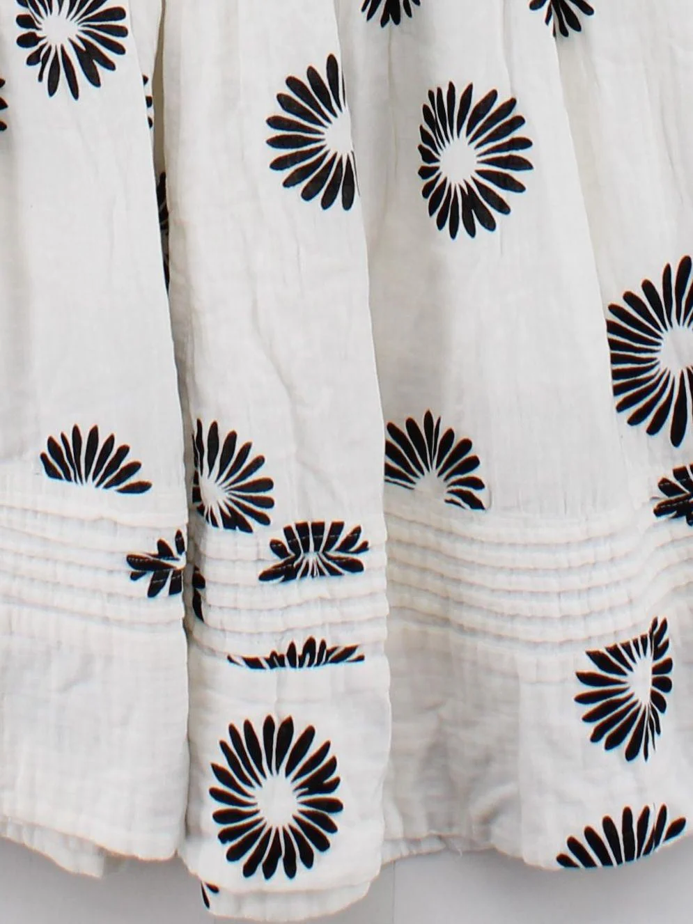 ME+EM Women's Midi Skirt M White Floral 100% Cotton Midi A-Line - Image 4