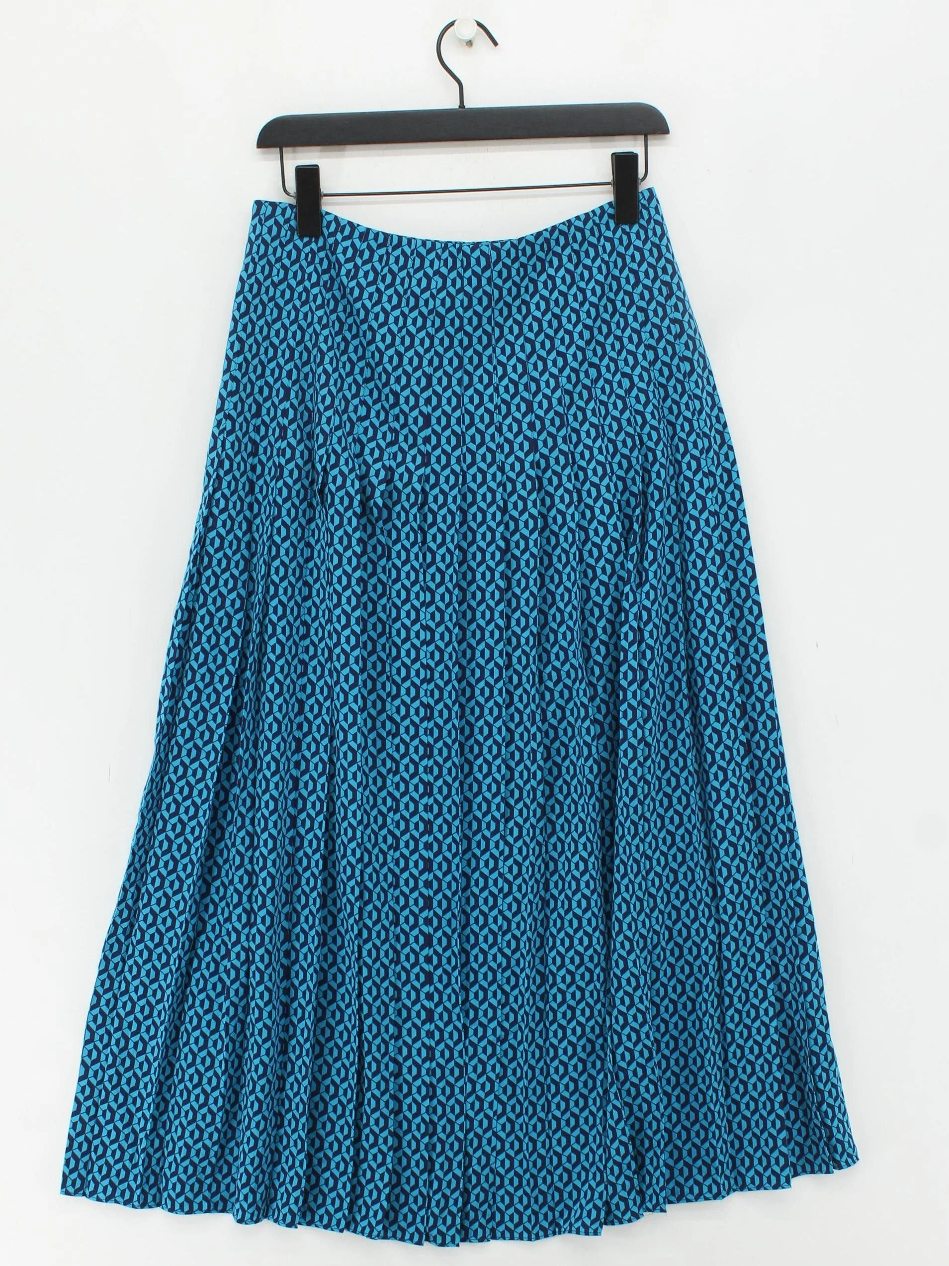 ME+EM Women's Midi Skirt UK 10 Blue Polyester with Elastane A-Line New with tags - Image 2