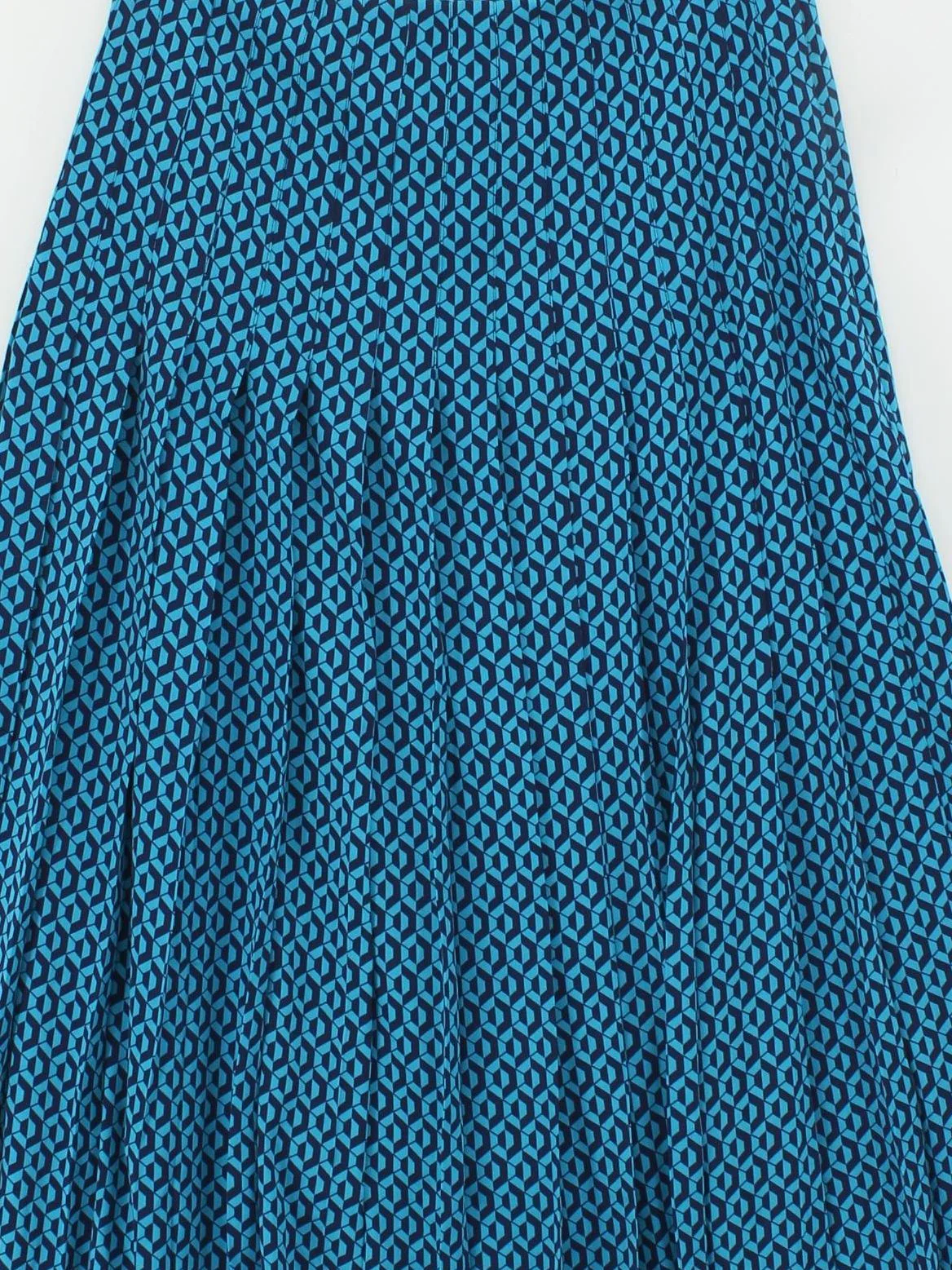 ME+EM Women's Midi Skirt UK 10 Blue Polyester with Elastane A-Line New with tags - Image 3