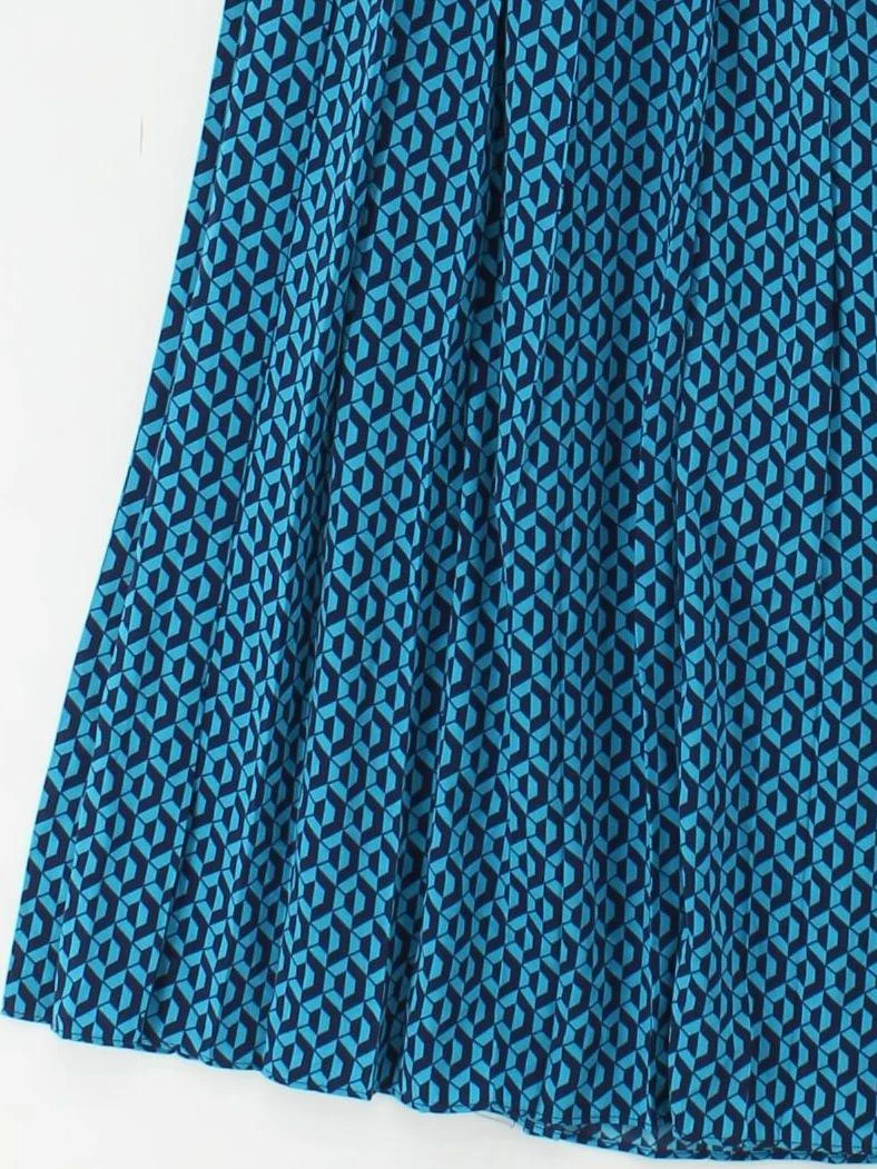 ME+EM Women's Midi Skirt UK 10 Blue Polyester with Elastane A-Line New with tags - Image 4