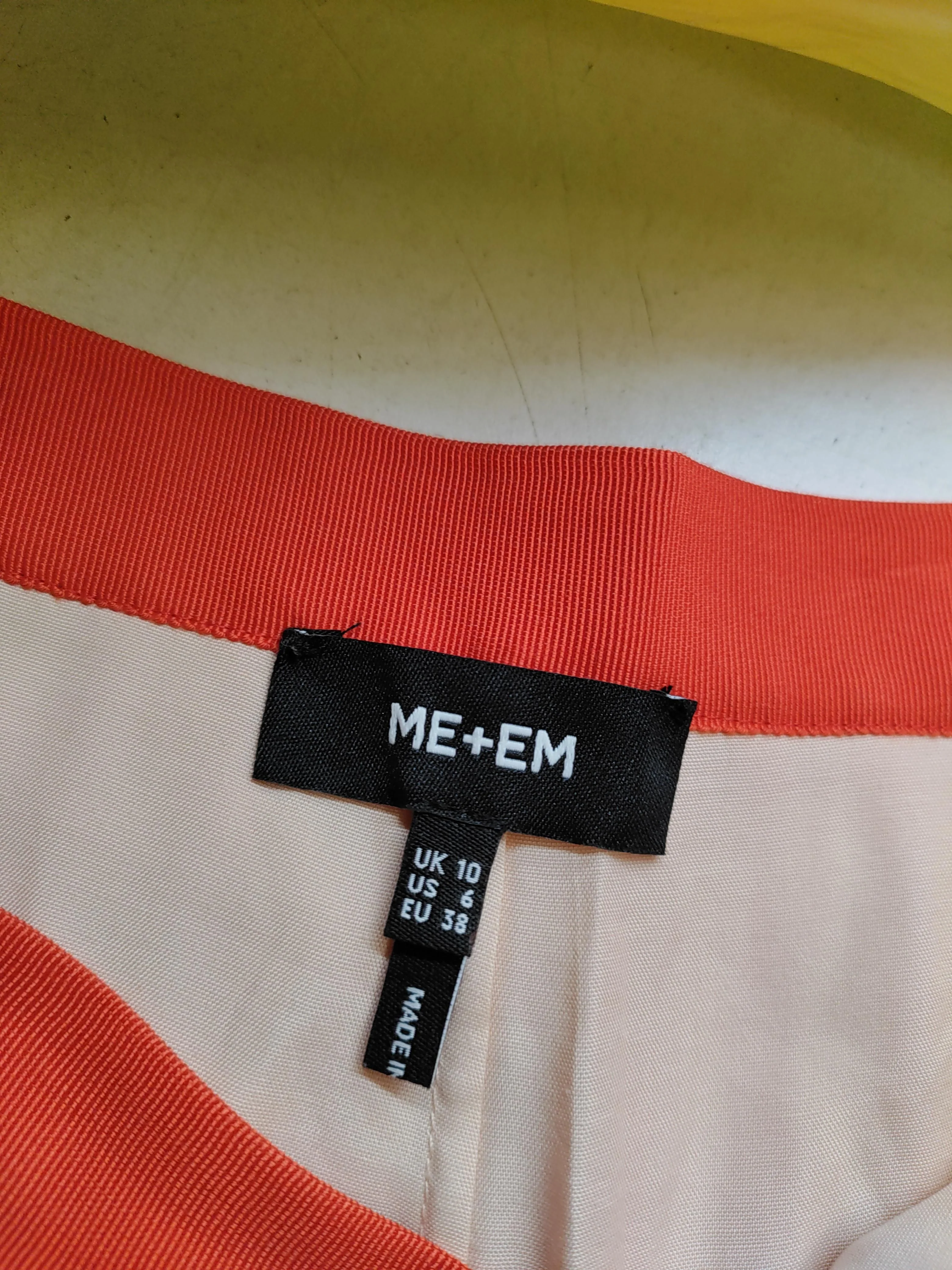 ME+EM Women's Midi Skirt UK 10 Cream Striped Polyester with Viscose Midi A-Line - Image 5