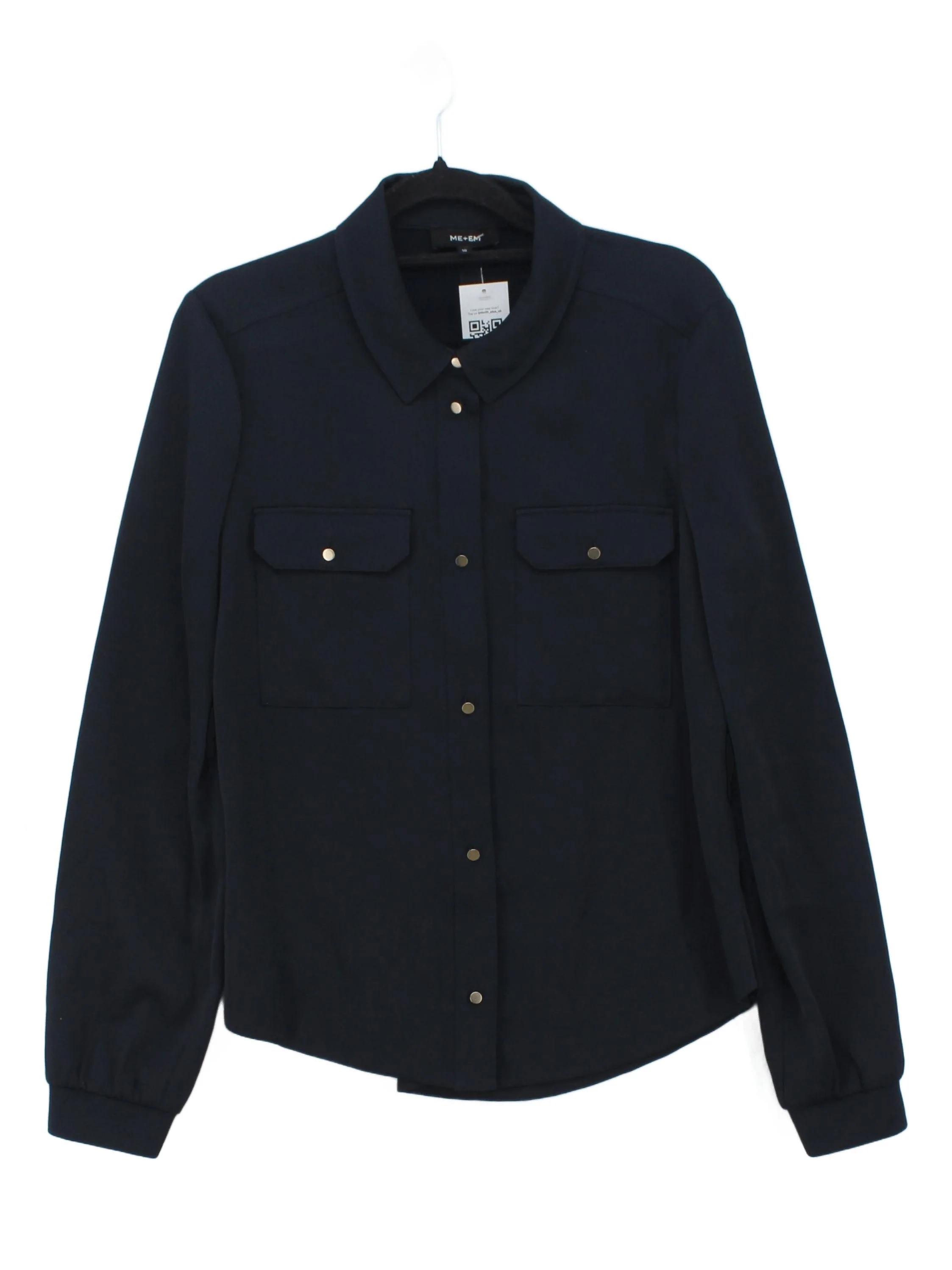 ME+EM Women's Shirt UK 10 Blue Polyester with Elastane, Polyamide Basic