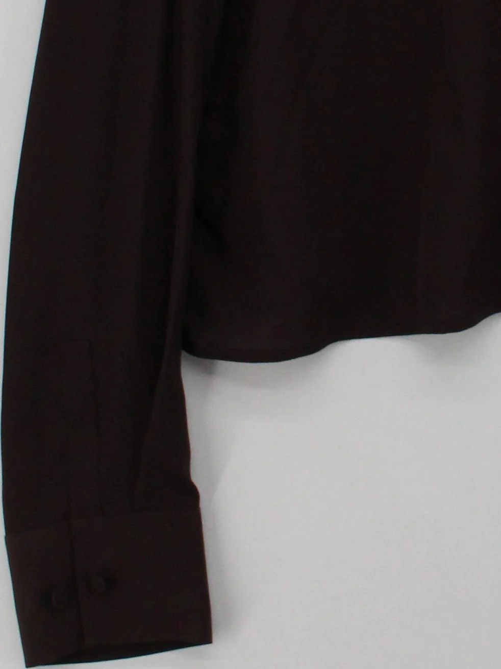 ME+EM Women's Shirt UK 10 Brown 100% Silk Long Sleeve Collared Basic - Image 4