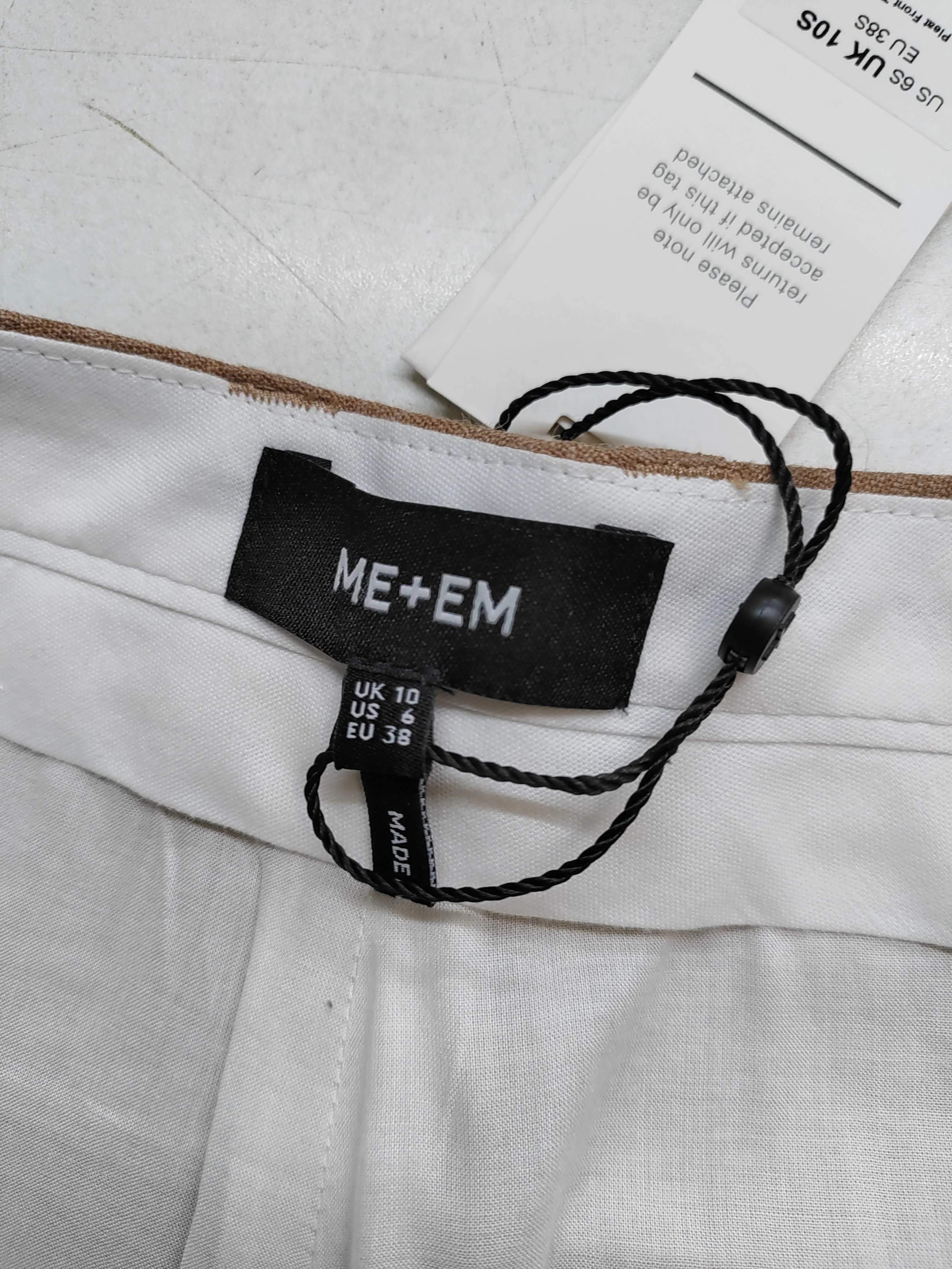 ME+EM Women's Suit Trousers UK 10 Tan Wool New with tags - Image 5