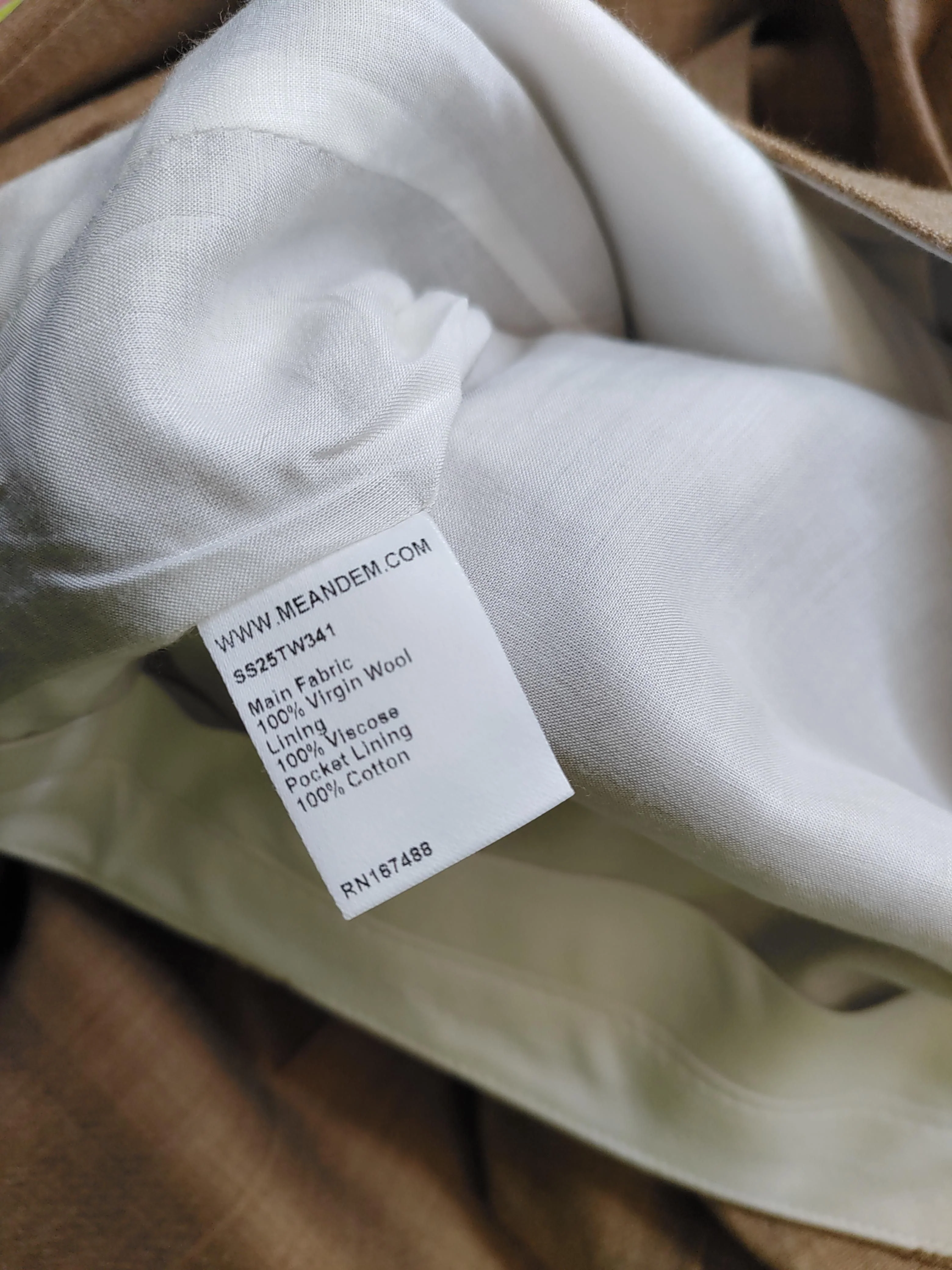 ME+EM Women's Suit Trousers UK 10 Tan Wool New with tags - Image 6